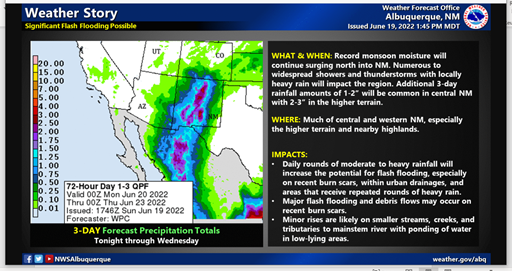 Image showing National Weather Service ABQ--Flash Flood Weather Notice