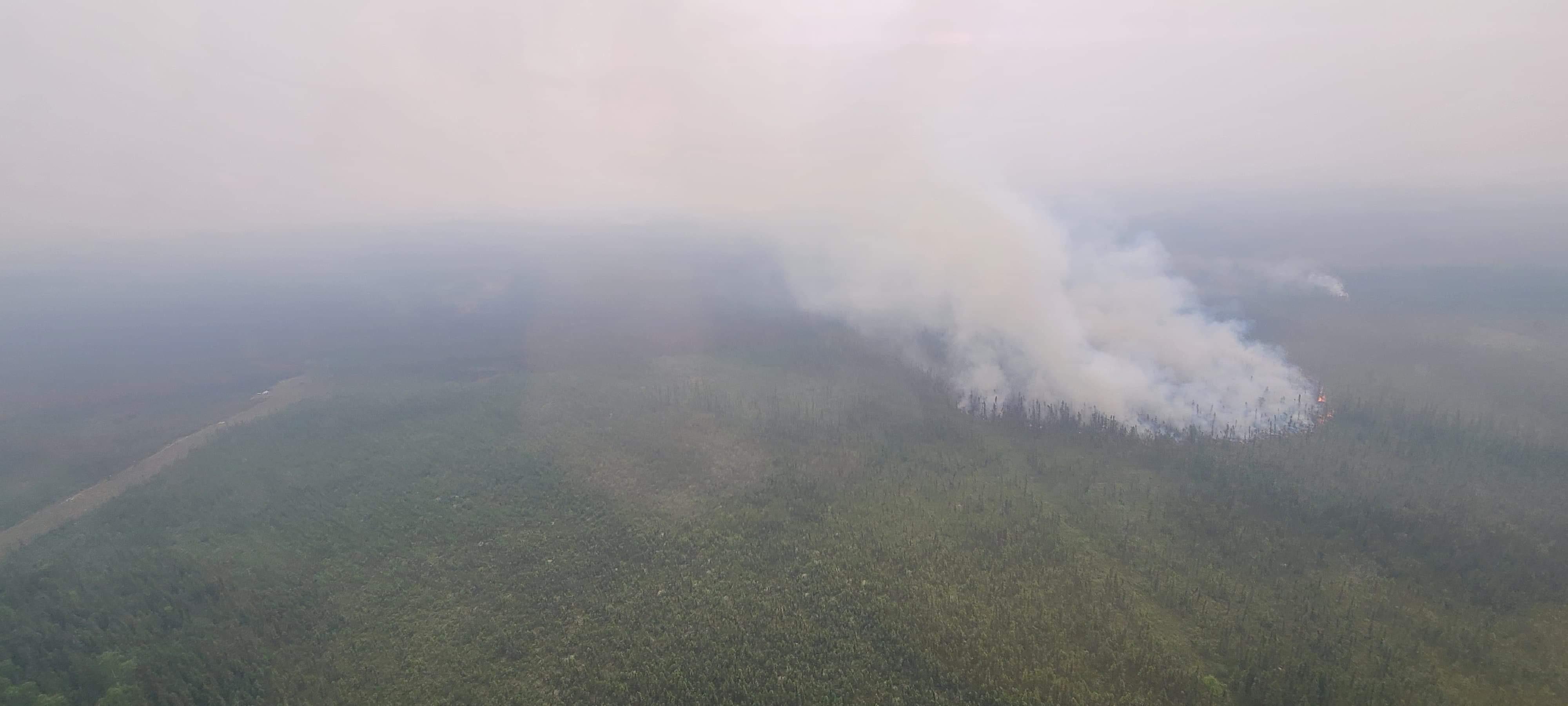West side of Clear Fire as seen by helicopter the week of June 27
