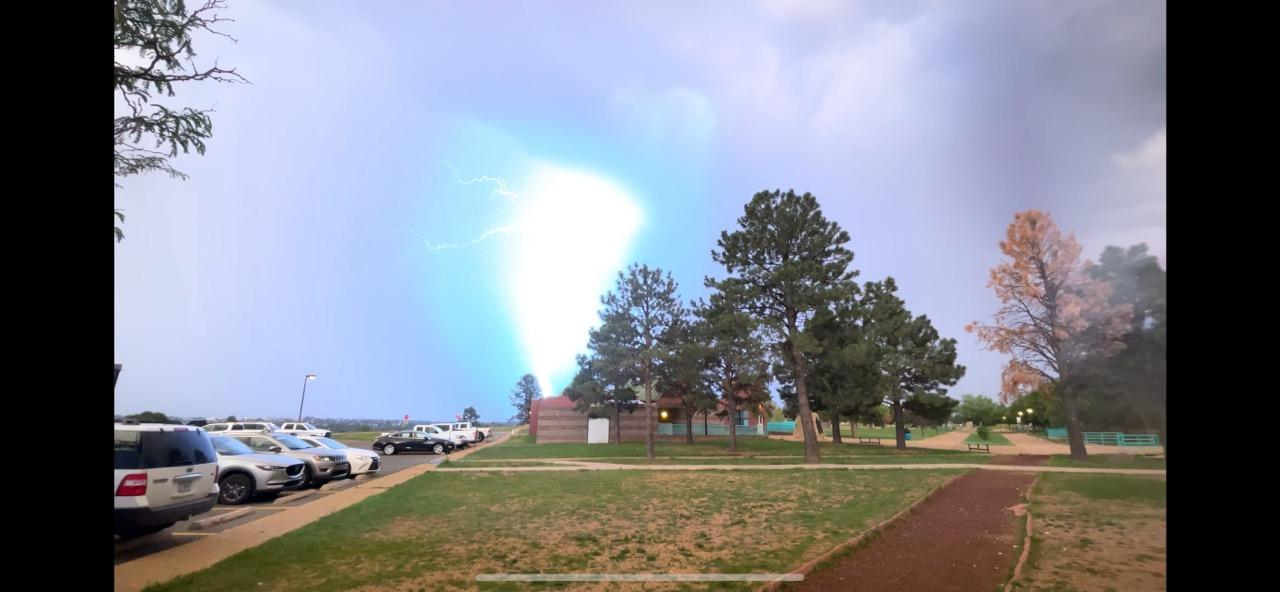 Lightning photos taken from Incident command post 7-8-22