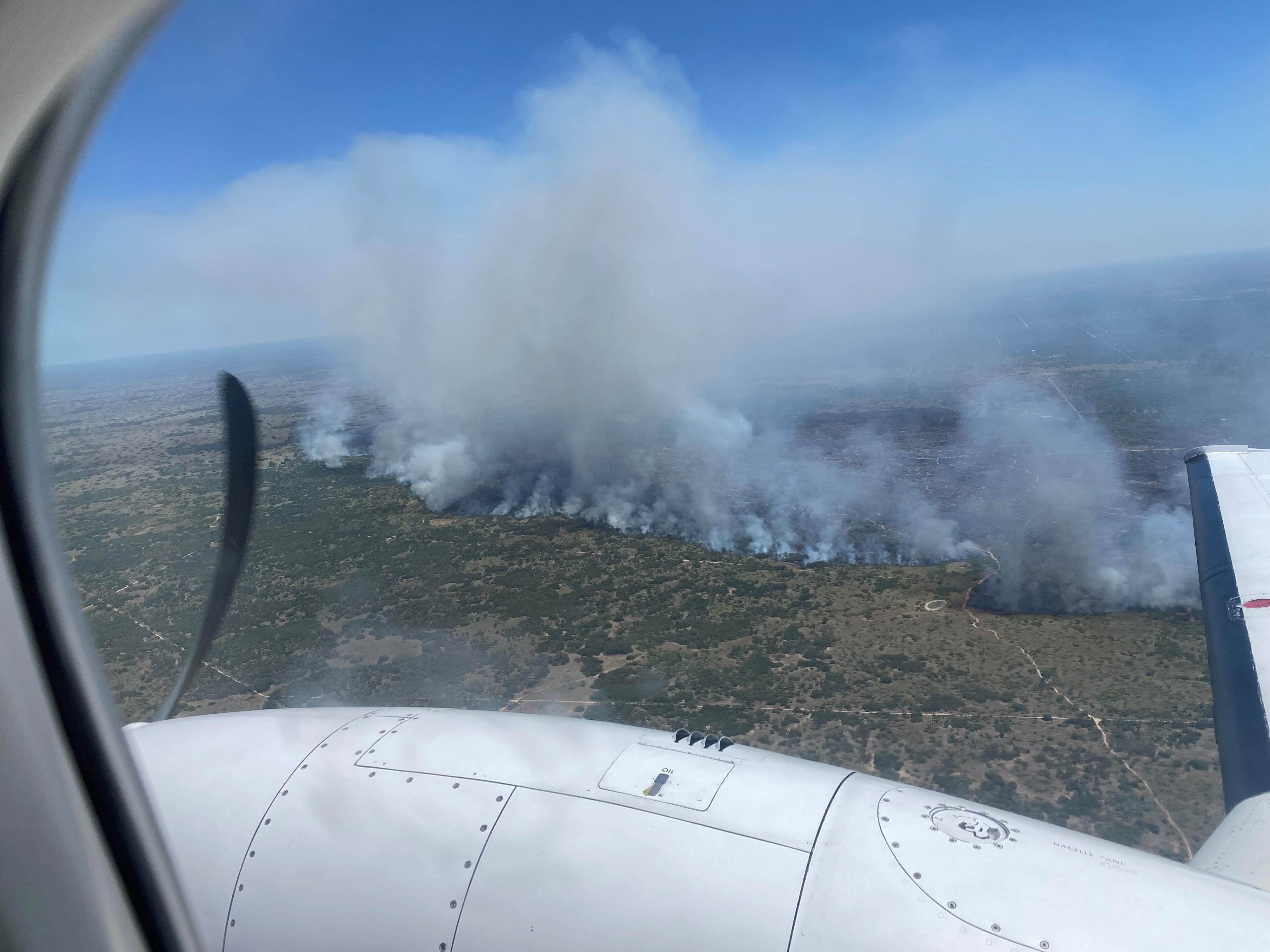 Aerial View of the Blanket Fire in Brooks County, Tx - July 10, 2022