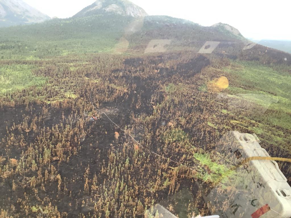 Aerial view of Lime Hills on the Door Mountain Fire #244 (Photo by Operations Section Chief Karen Scholl)