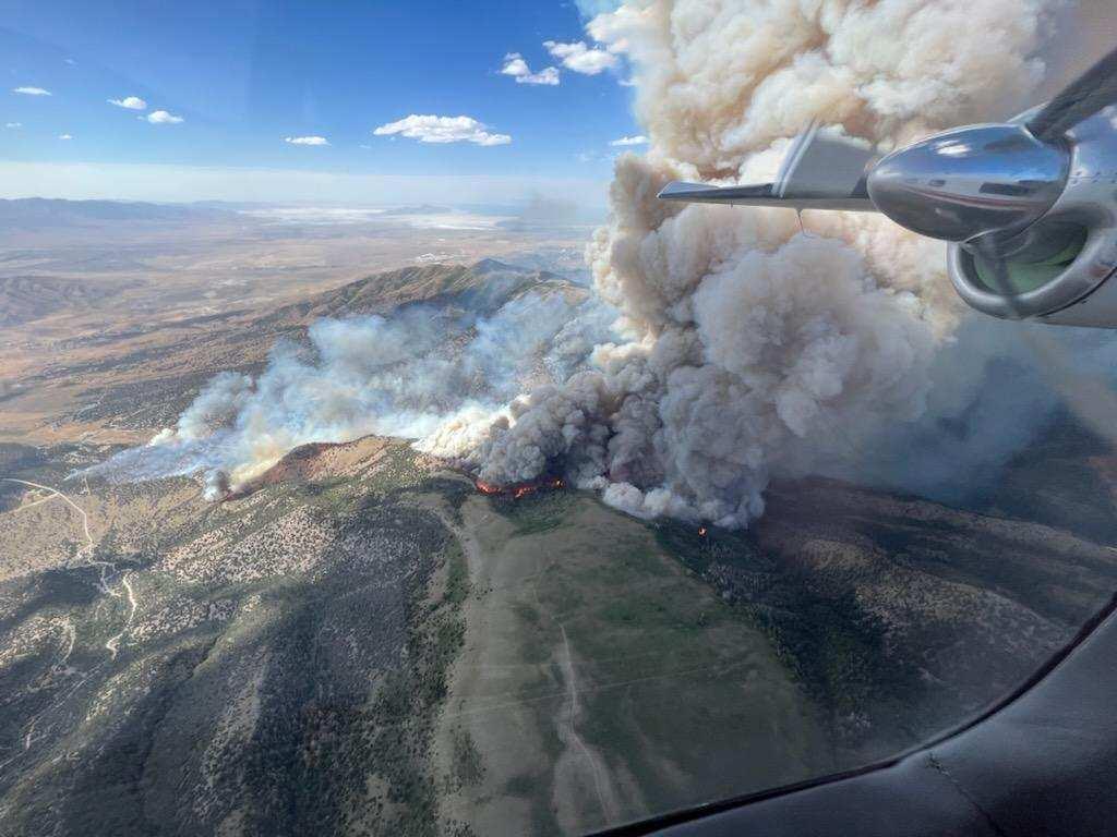 July 9 - Aerial view of fire