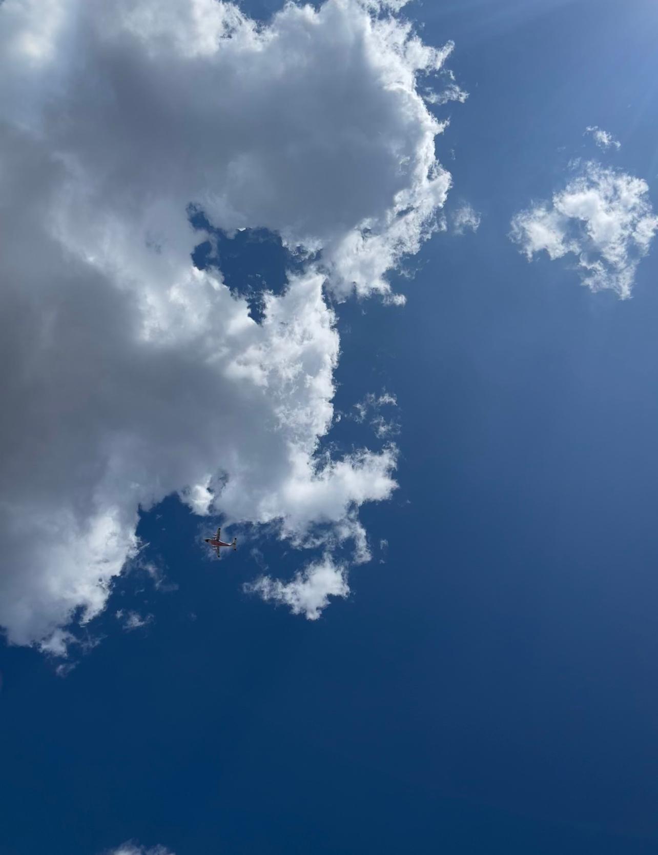 Very Large Air Tanker(VLAT) flying overhead