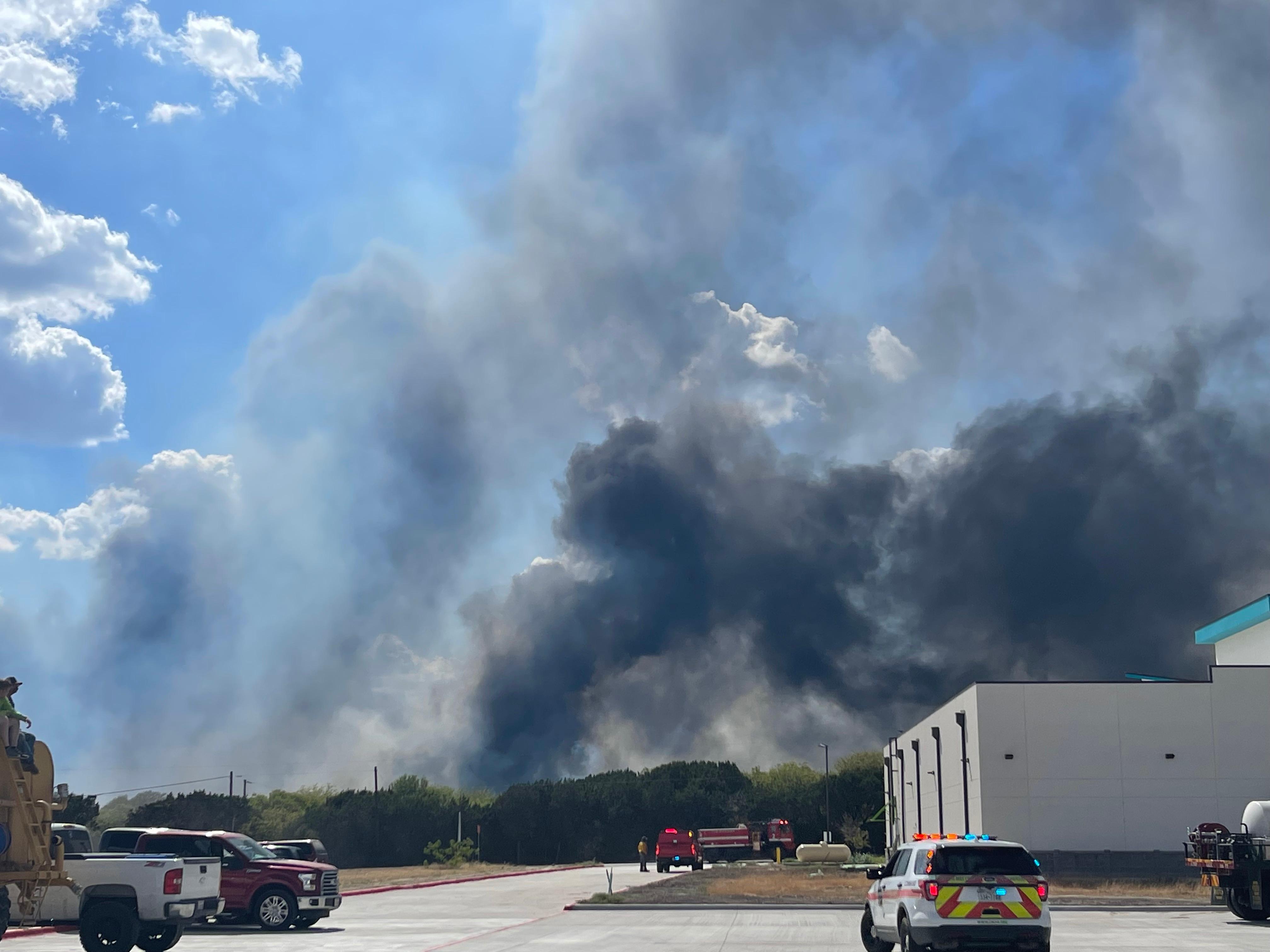 View of the Dog Ridge fire from the Command post