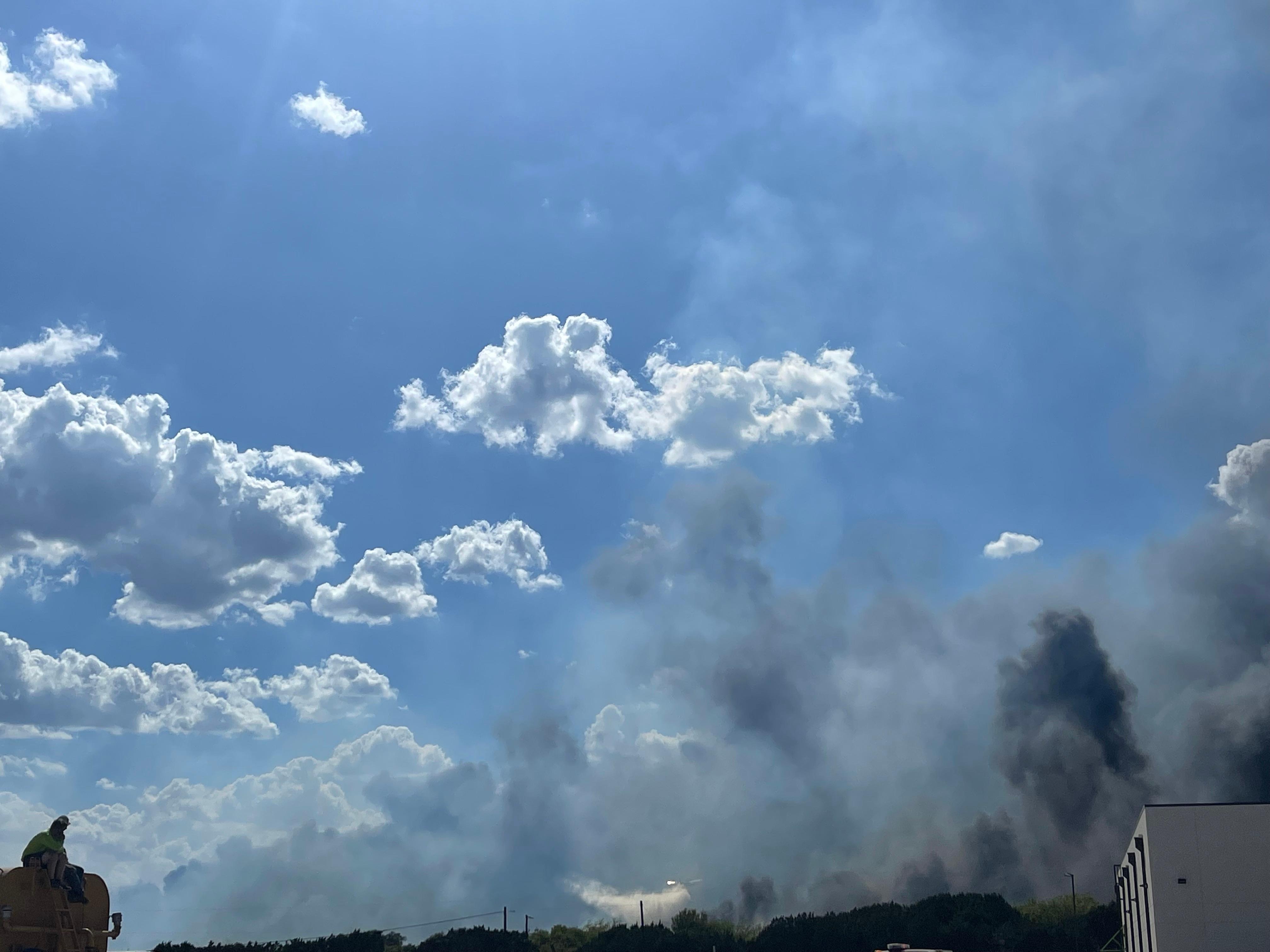 Smoke Column from the Dog Ridge Fire