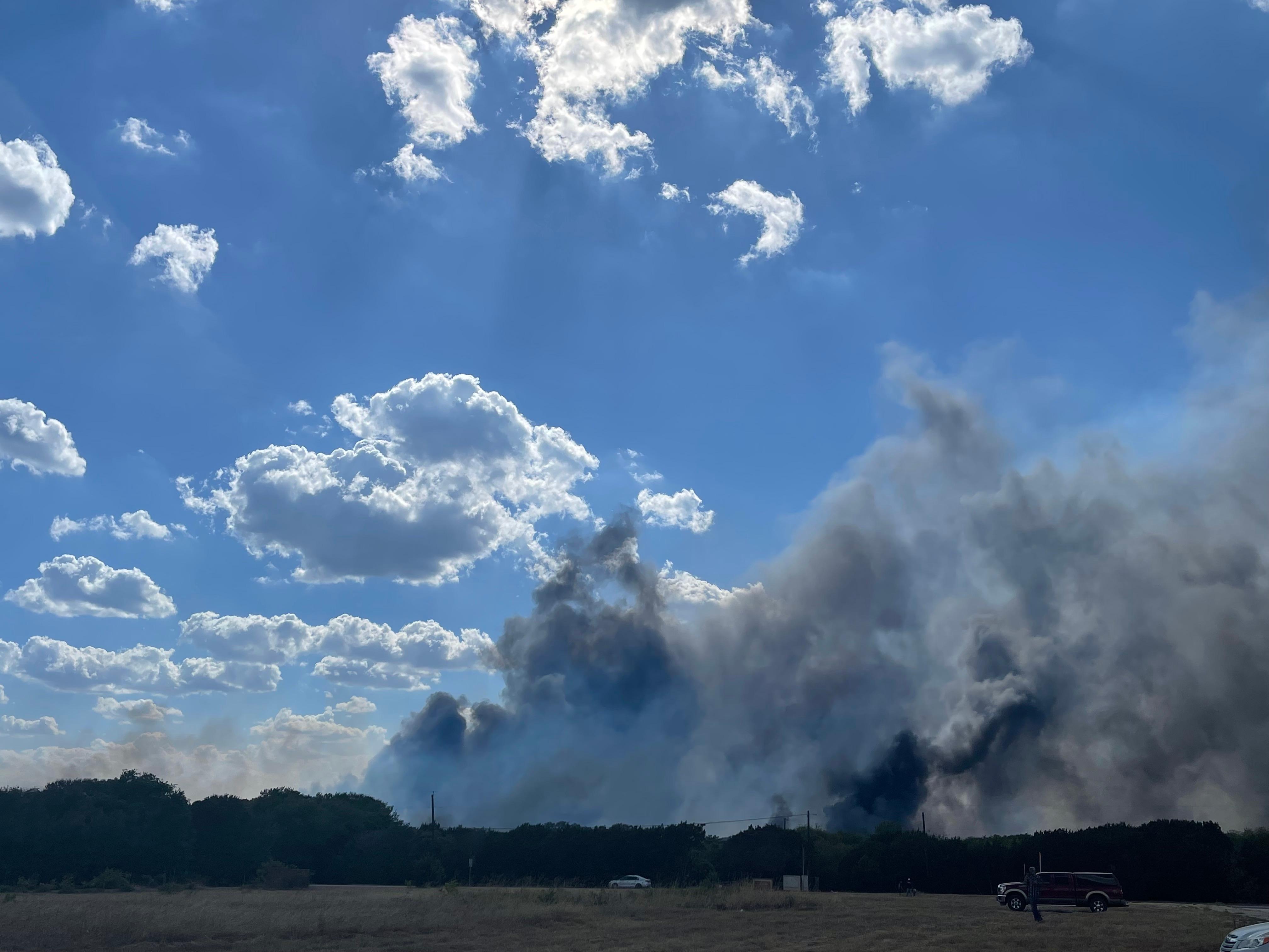 Smoke Column from the Dog Ridge Fire