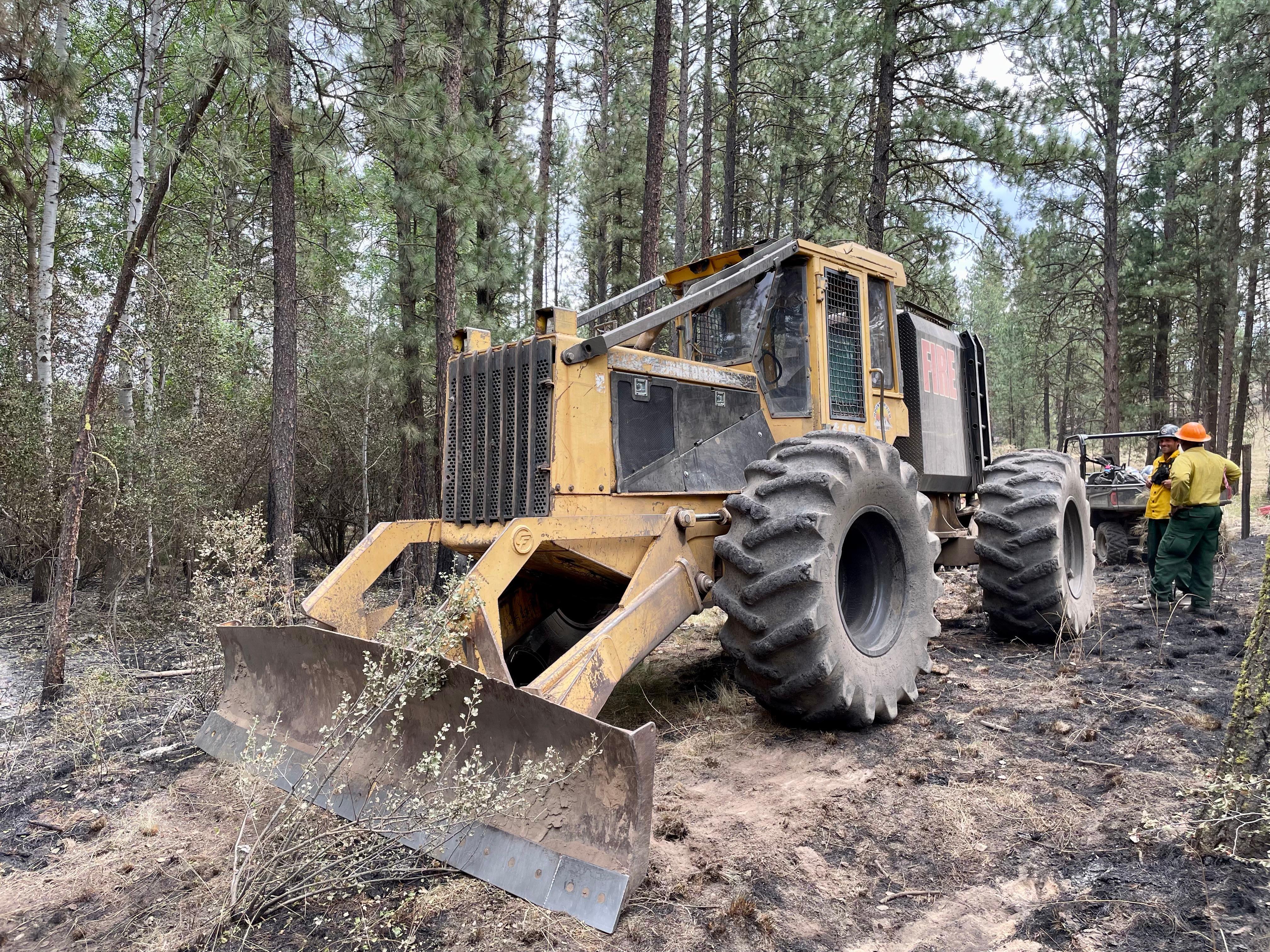 One of the dozers assigned to the cow canyon fire.