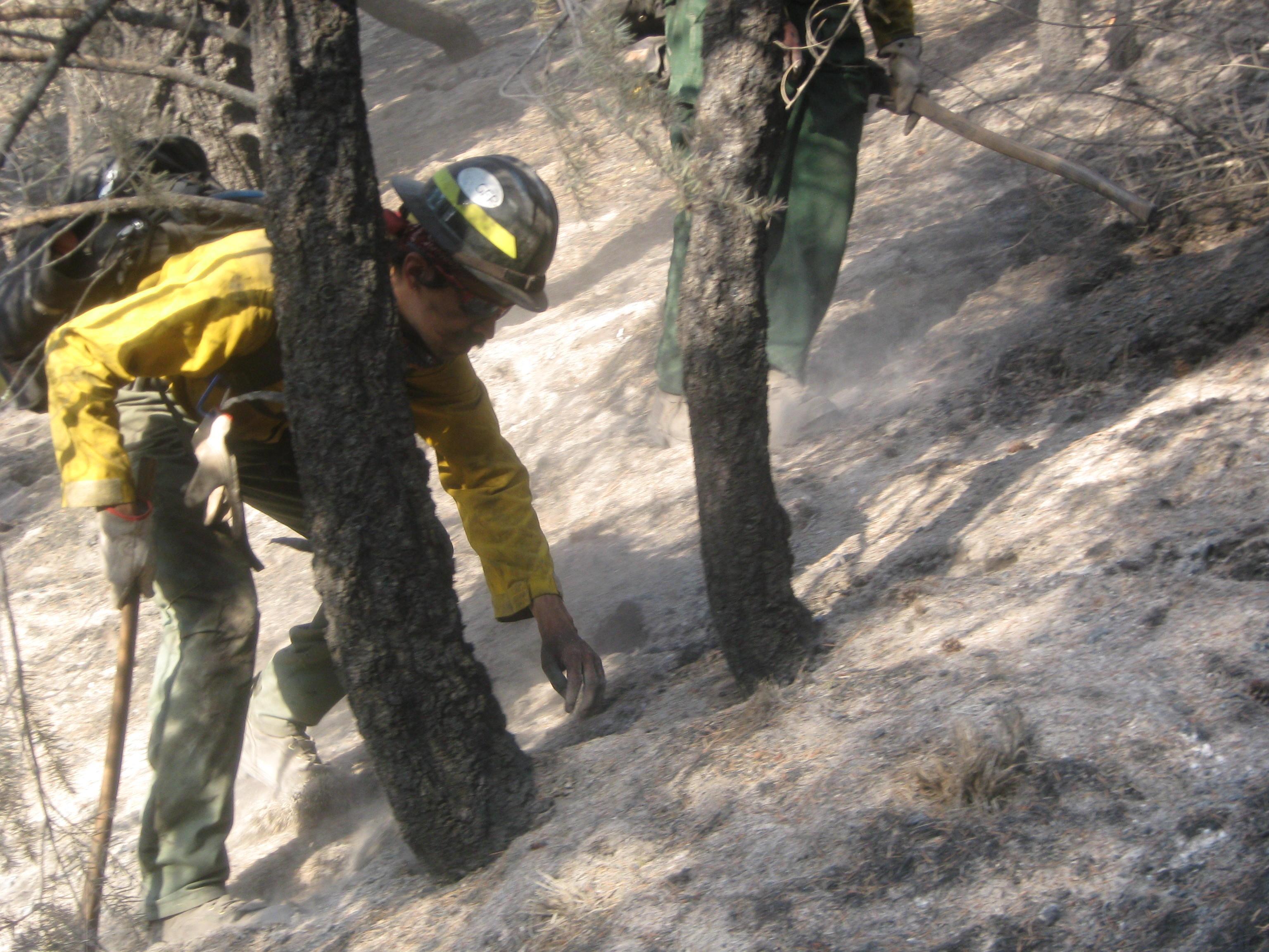 Crews mopping up along northern edge of Elmo Fire