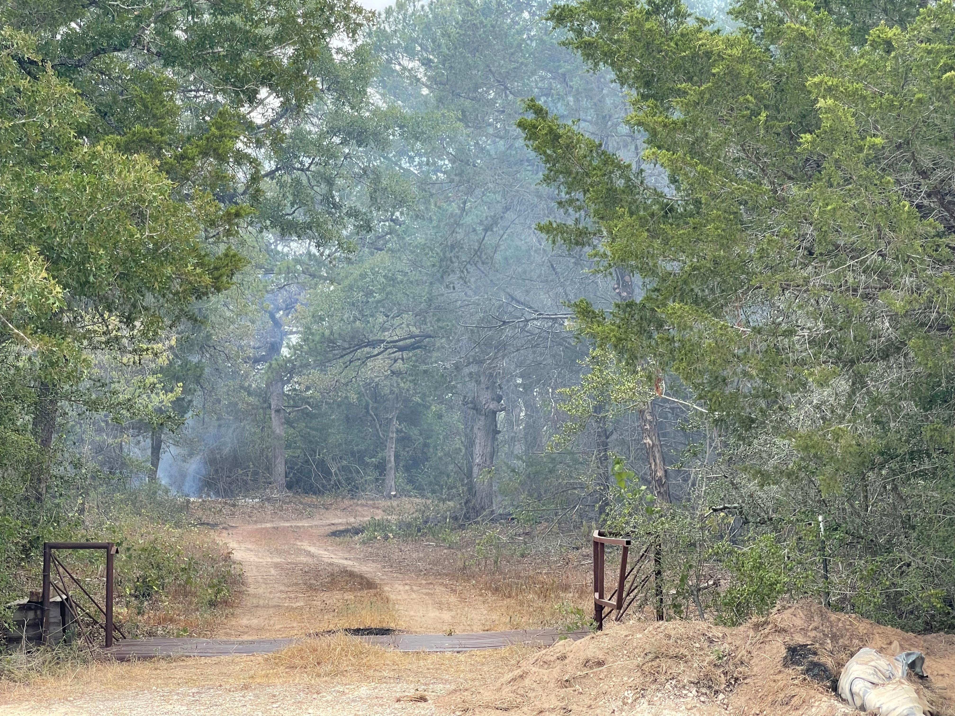 Pine Pond Fire smoke seen off the road