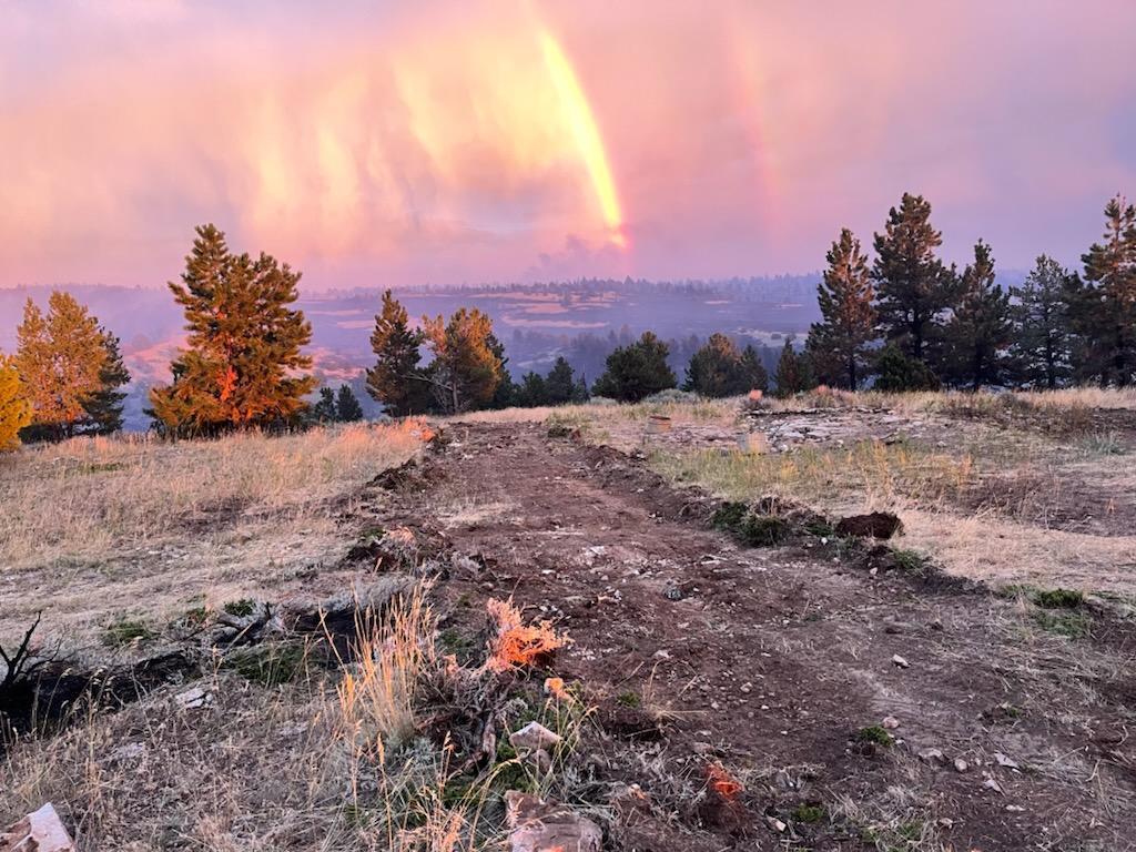 Rainbow over a dozer line on the Deep Draw Fire after August 13th's  thunderstorms.