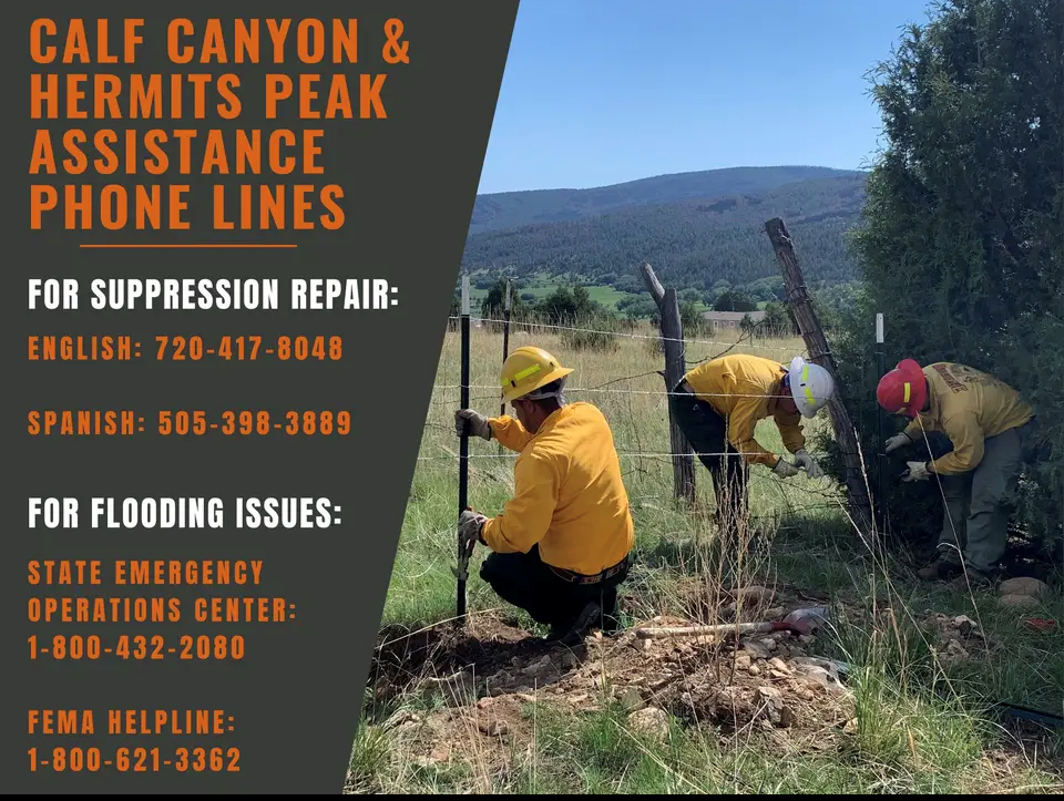 Calf Canyon & Hermits Peak Assistance Phone Lines