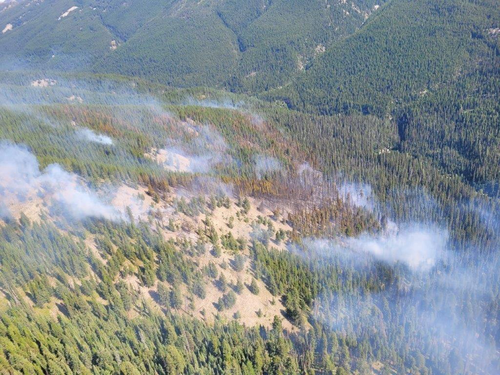 Dean Creek Fire as seen looking North on 08/17/2022