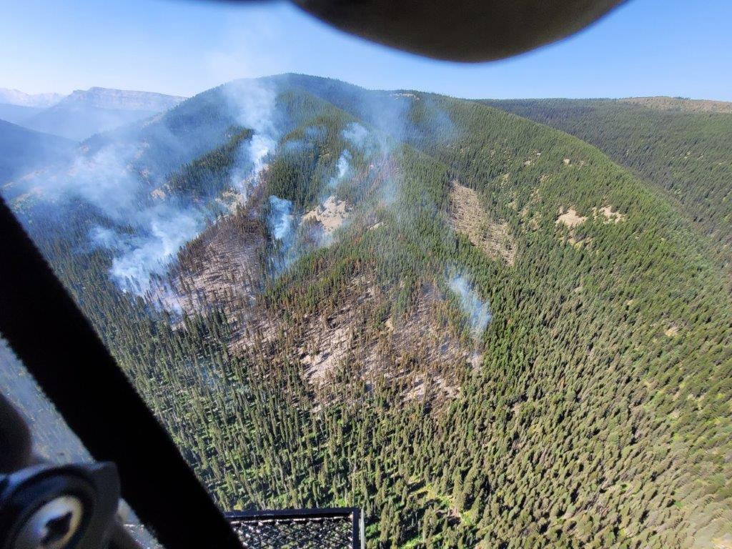Dean Creek Fire as seen looking South on 08/17/2022