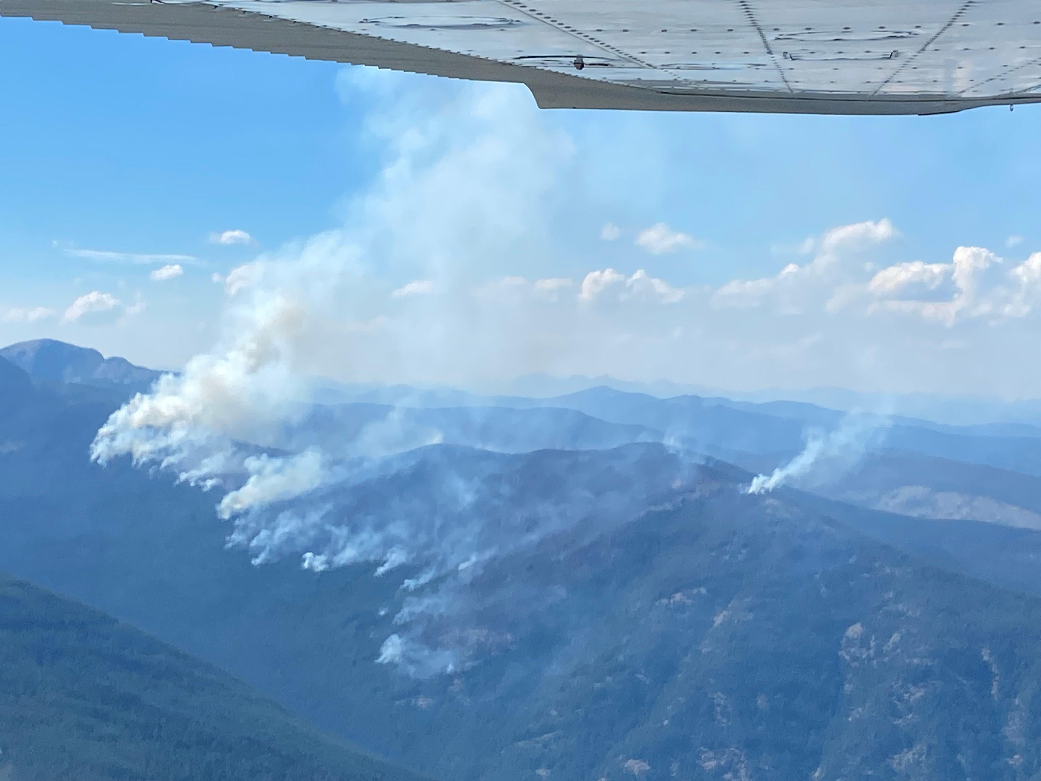 Detection Flight for the Eneas Peak Fire on 8/21/22. Photo Credit: Rob Tomczak