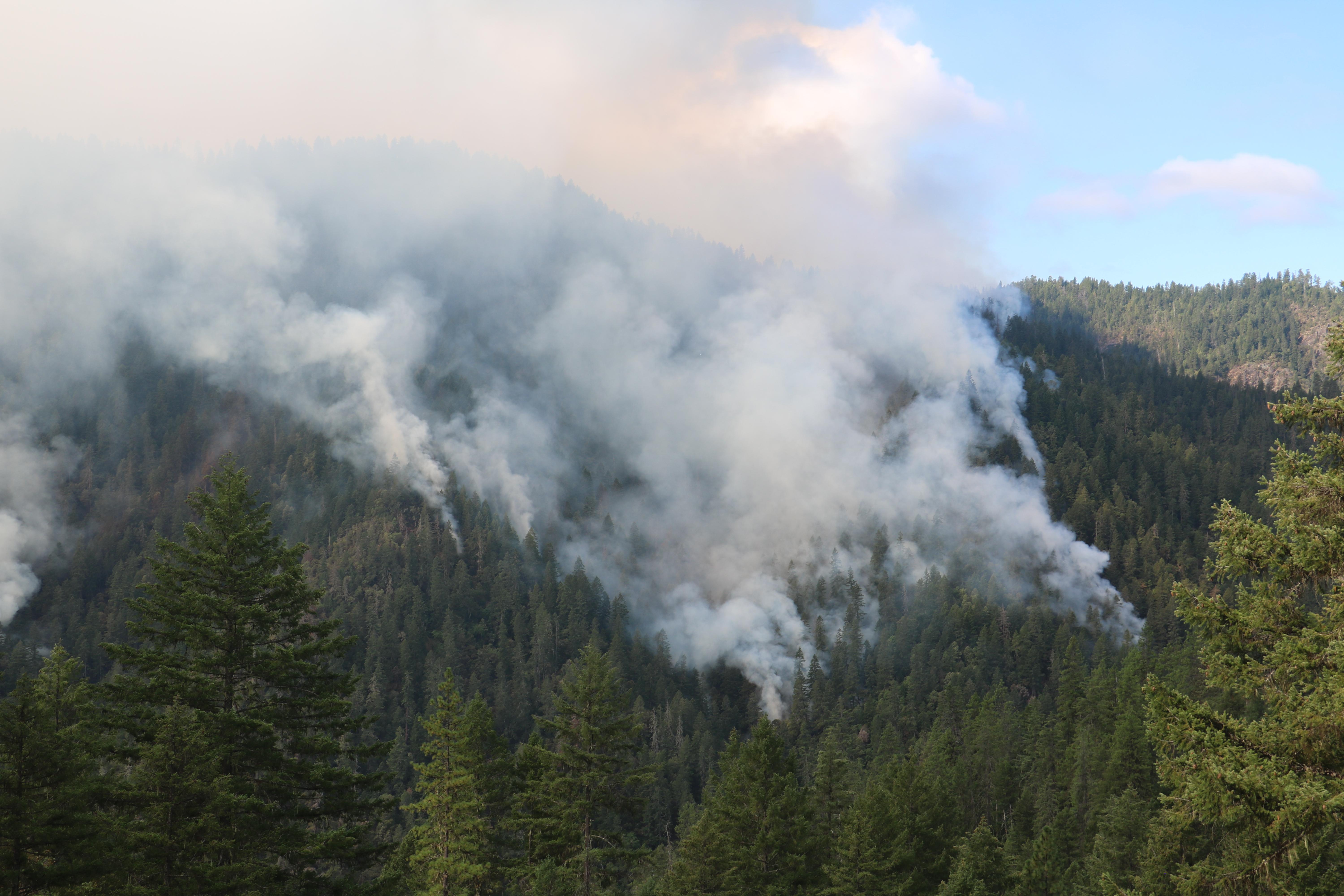 Rum Creek Fire from Graves Creek on Aug 23