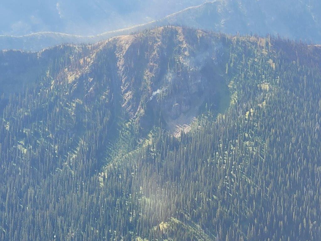 The Cannon Fire as seen looking south at the north aspect of the fire on 8/31/2022