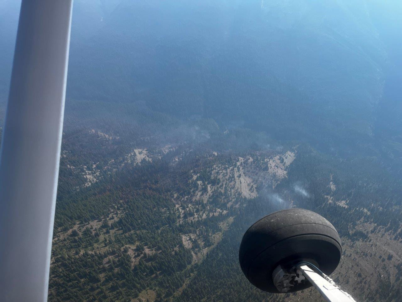 The Dean Creek Fire as seen looking northeast on 9/2/2022