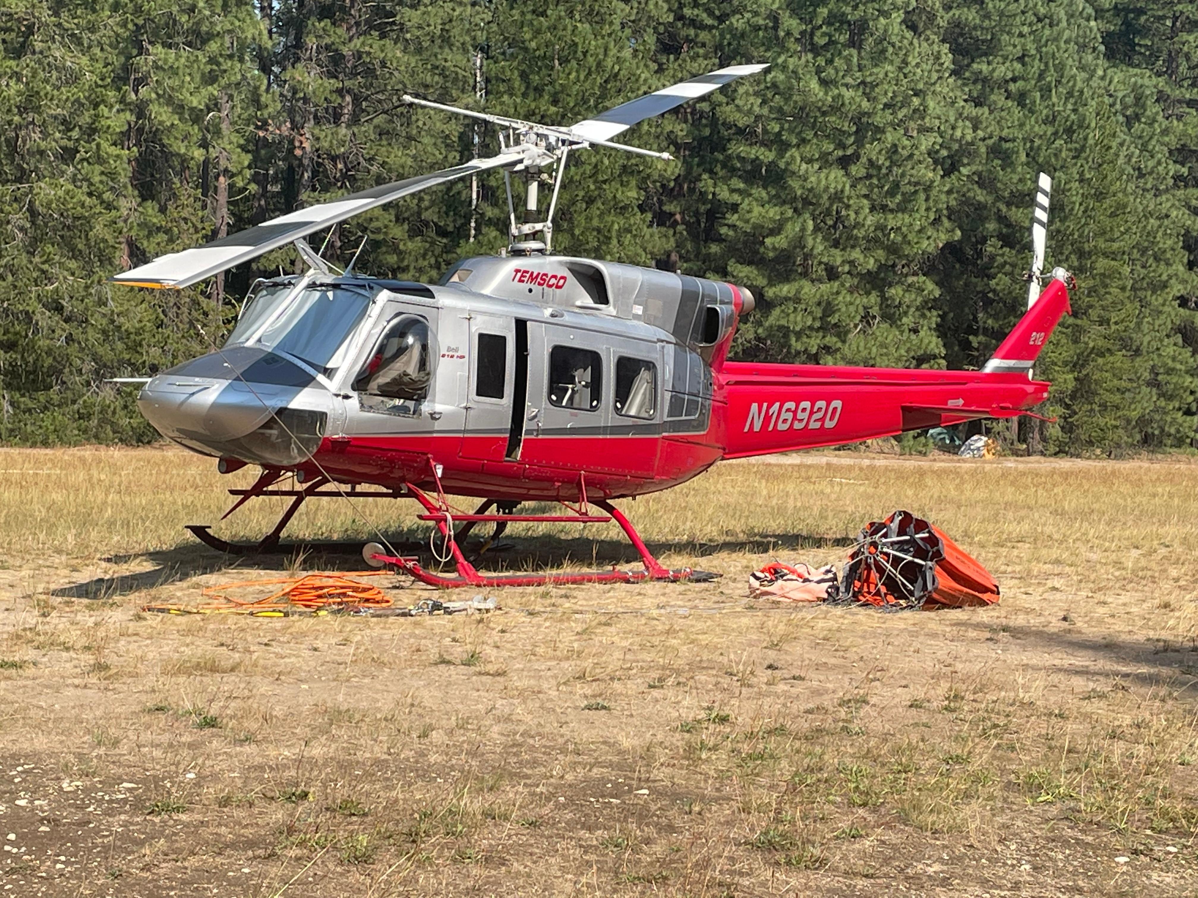 White River Fire Helicopter at Helibase, Sept 2, 2022