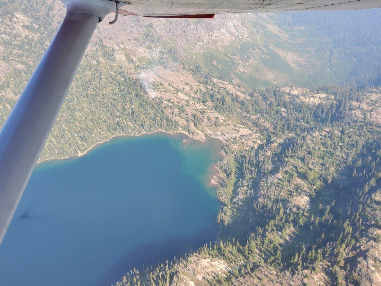 The George Lake Fire as seen looking northeast on 9/6/2022