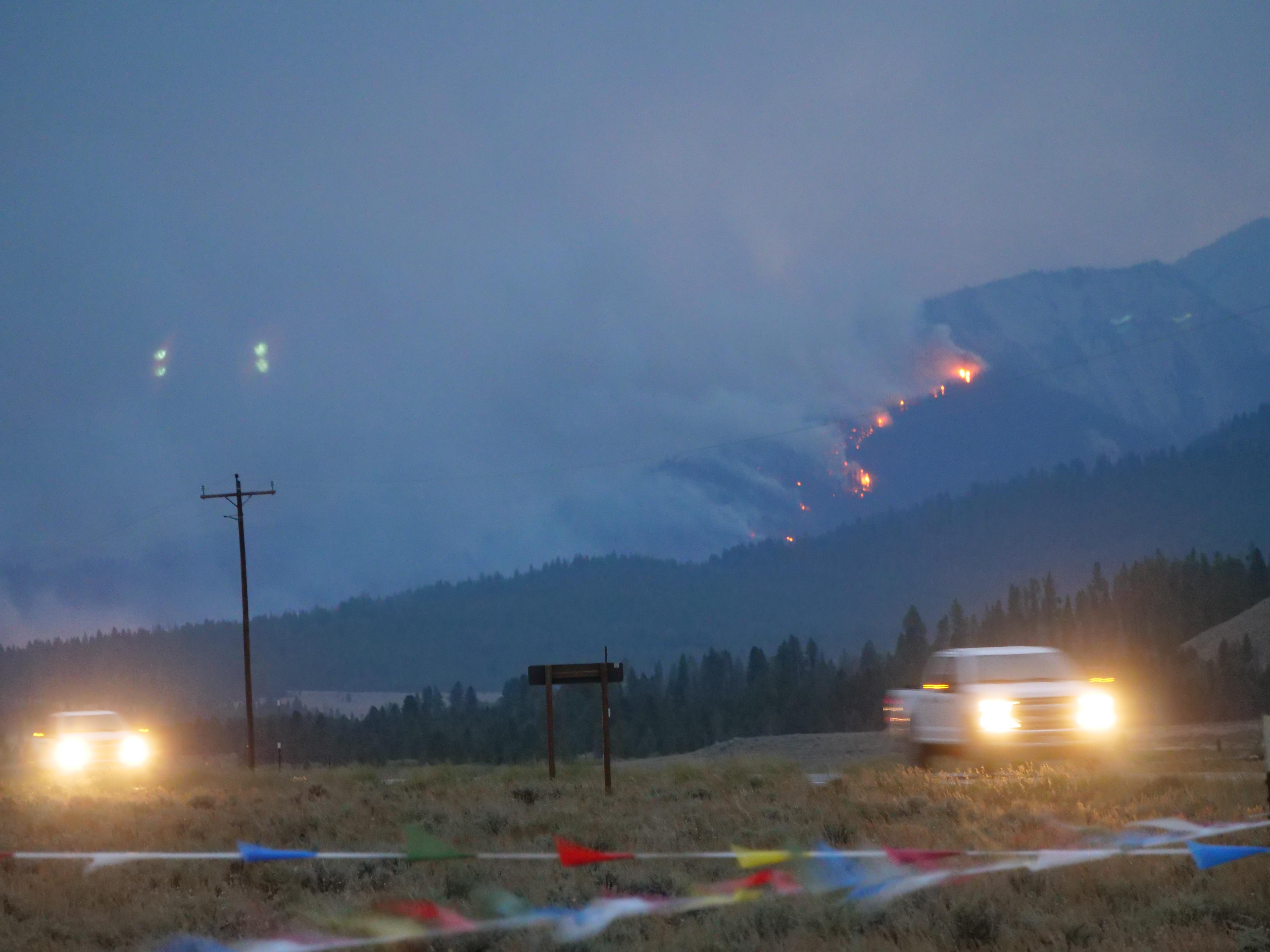 Fire seen from command post Sept 7