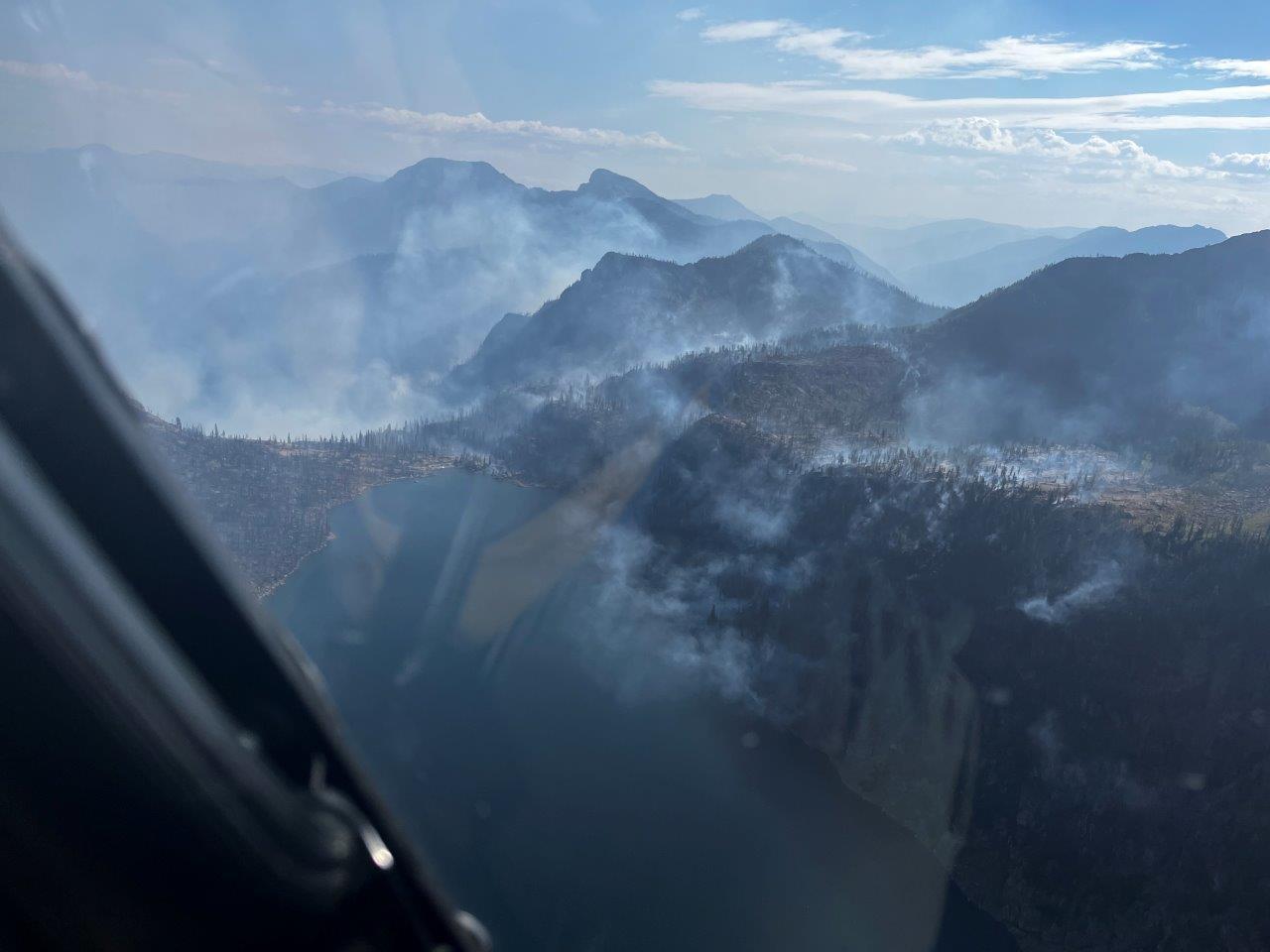 The George Lake Fire as seen looking northeast on 9/8/2022