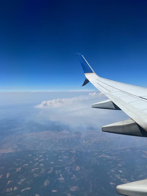 picture of the Mosquito Fire from a Commercial Plane Sacramento to Tulsa on Tuesday, September 7th
