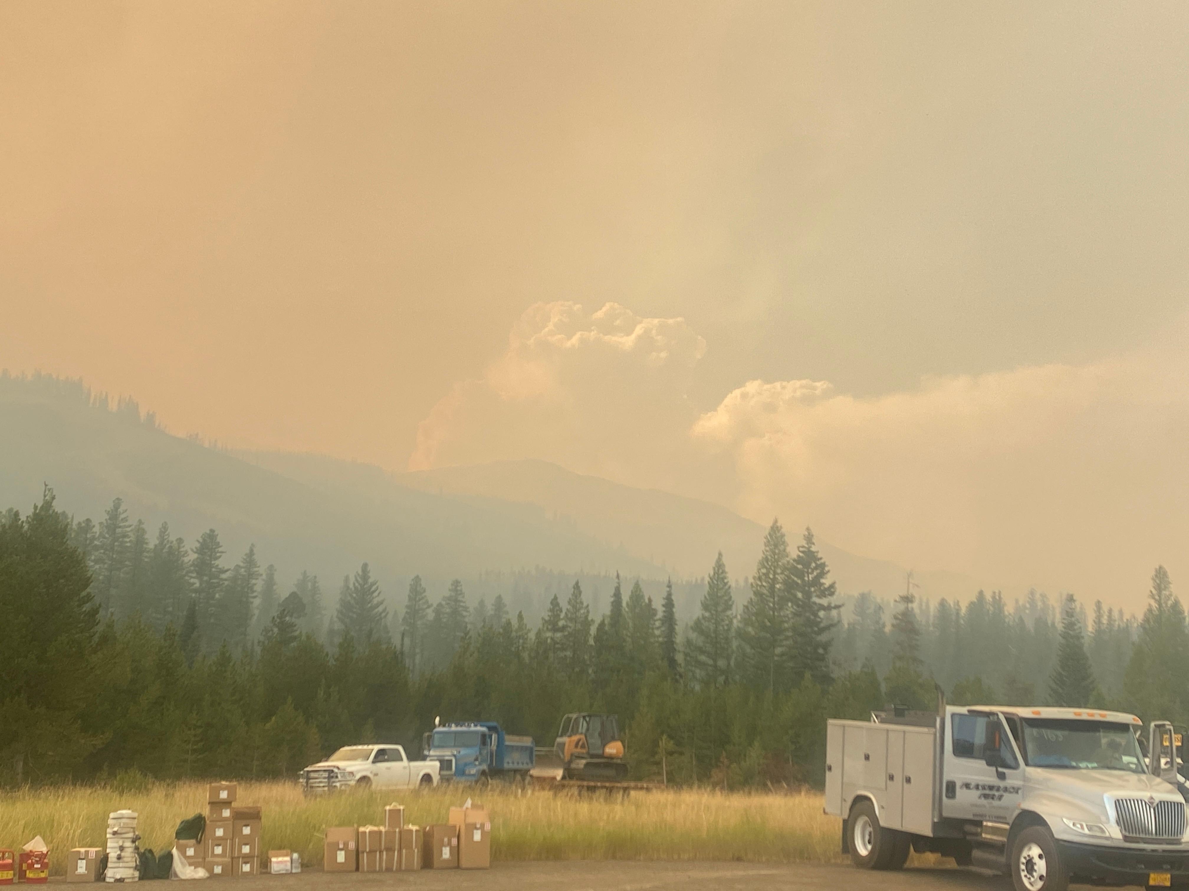 Nebo Fire staging area 9/6/22