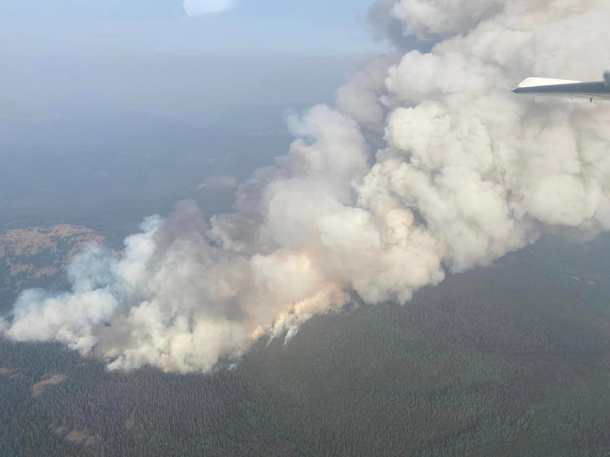 No Grass Creek Fire as seen from the air on September 11