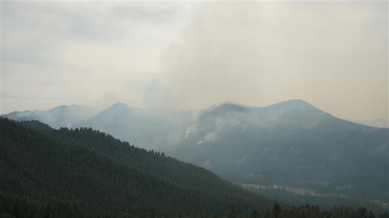 heavy smoke seen in afternoon from Galena Summit, 9/12