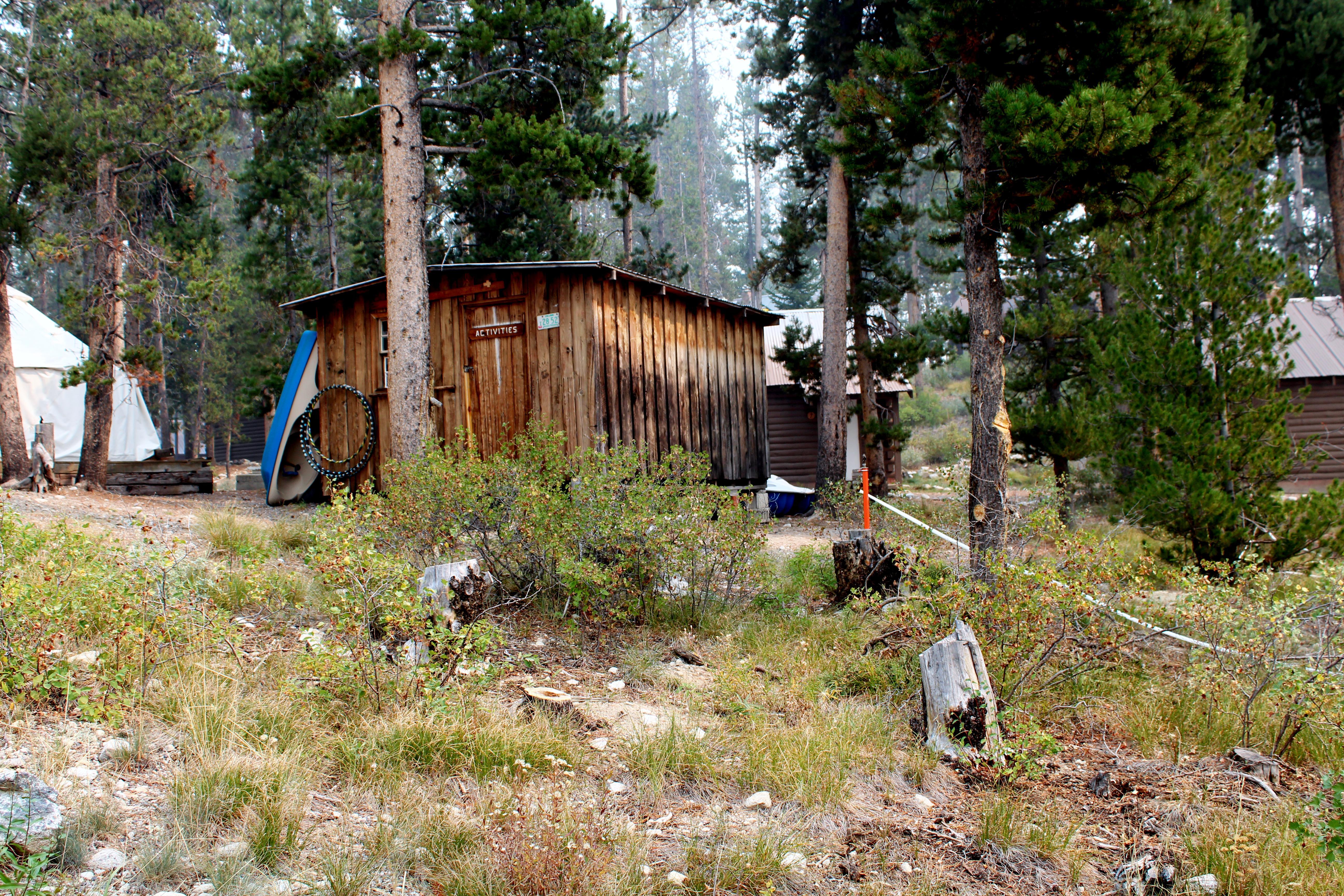 hose lay at cabin at camp perkins