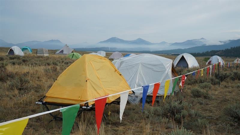 wet tents at incident command post 9/14 morning