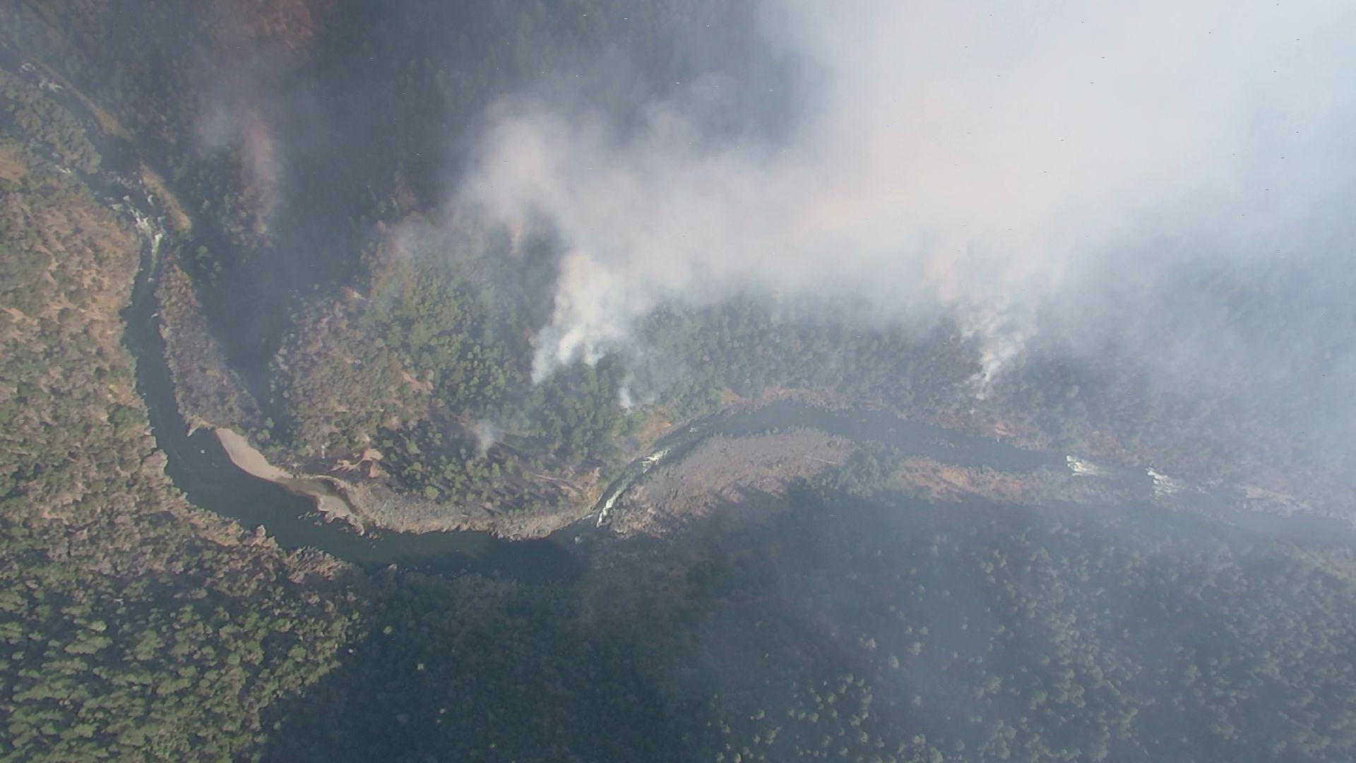 Aerial image of the Rum Creek Fire 9-8-22