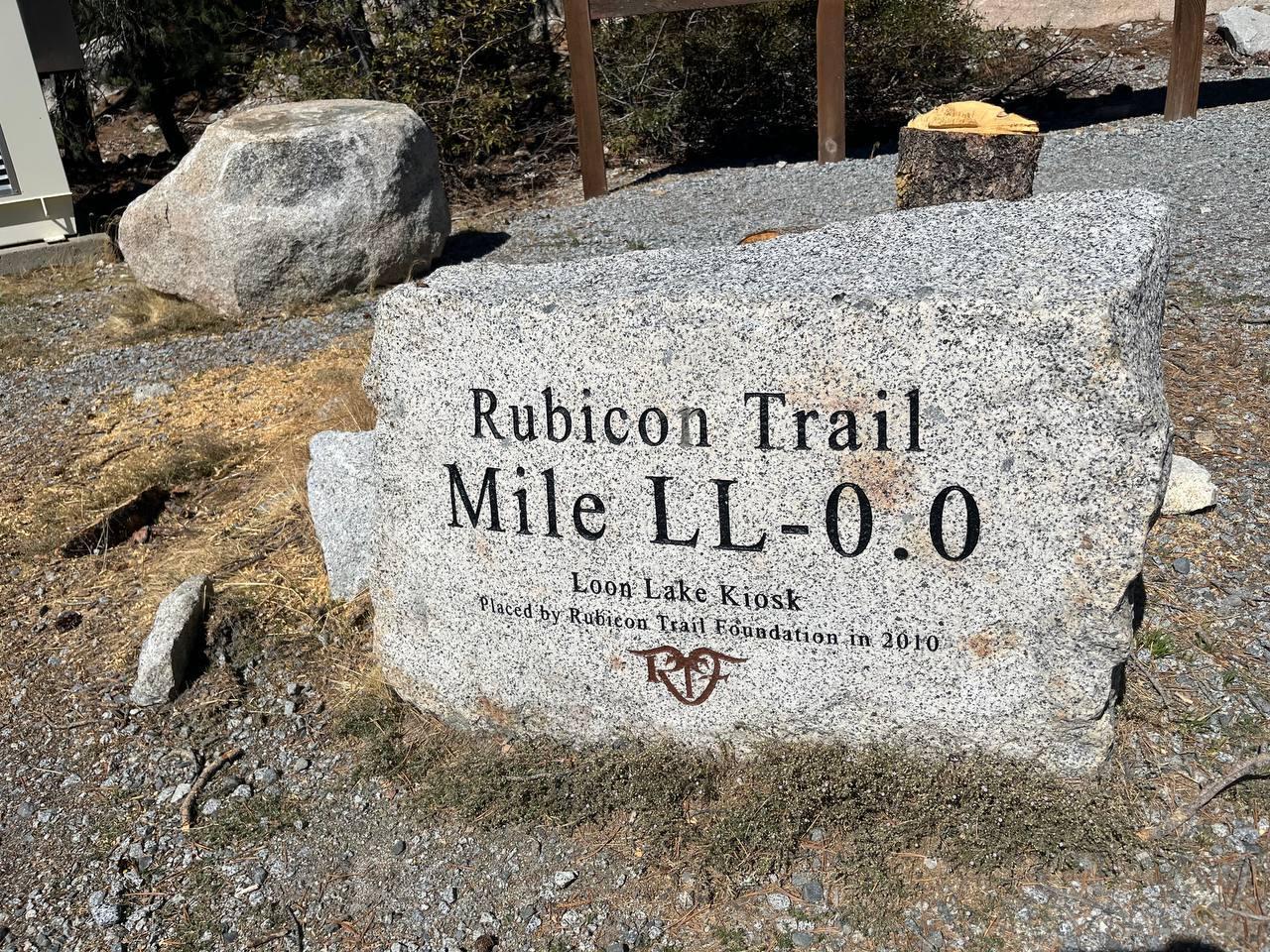 Rubicon Trailhead marker, Loon Lake Kiosk, Sept. 27 2022 