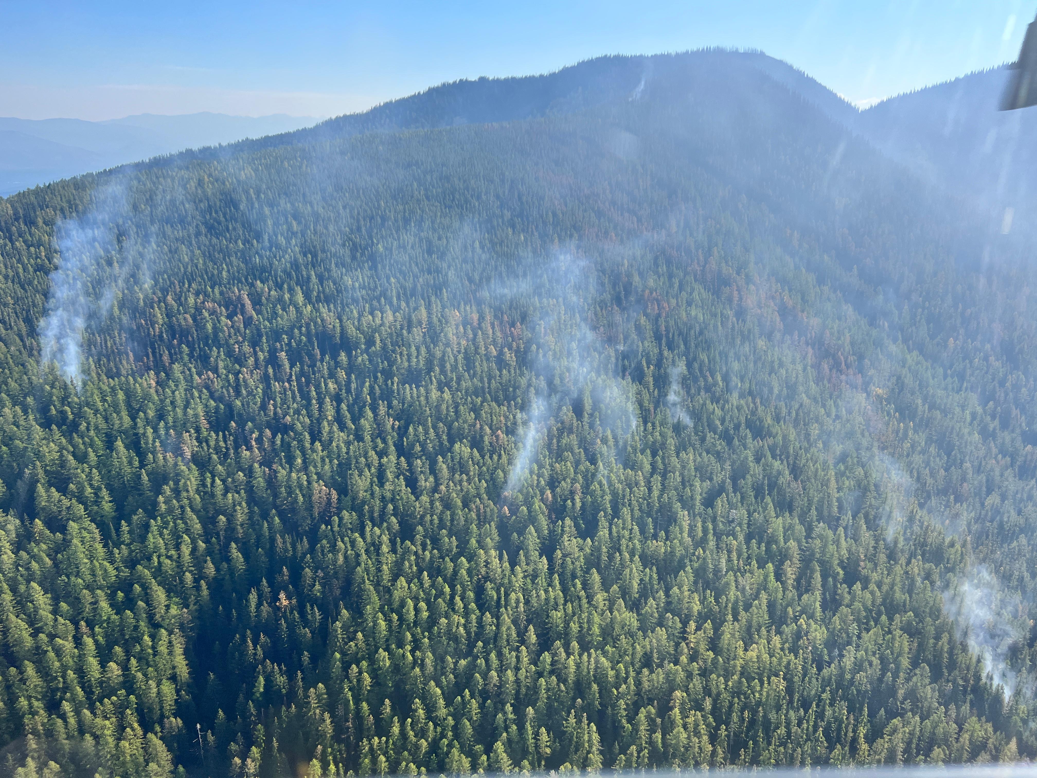 The Katka Fire showed minimal fire activity on October 2.