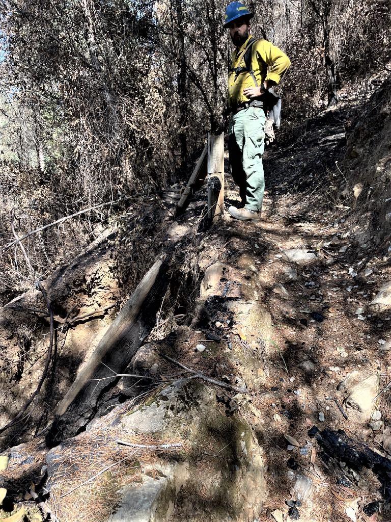 Image showing BAER assessing trails in Mosquito burned area