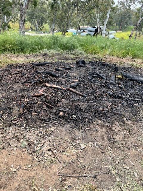 Completed burn pile on the Del Rosa prescribed burn 4/12/23. 