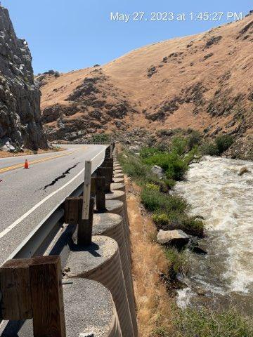 State Highway 178 has a large crack in the highway, prompting CHP and CalTrans to close the highway.