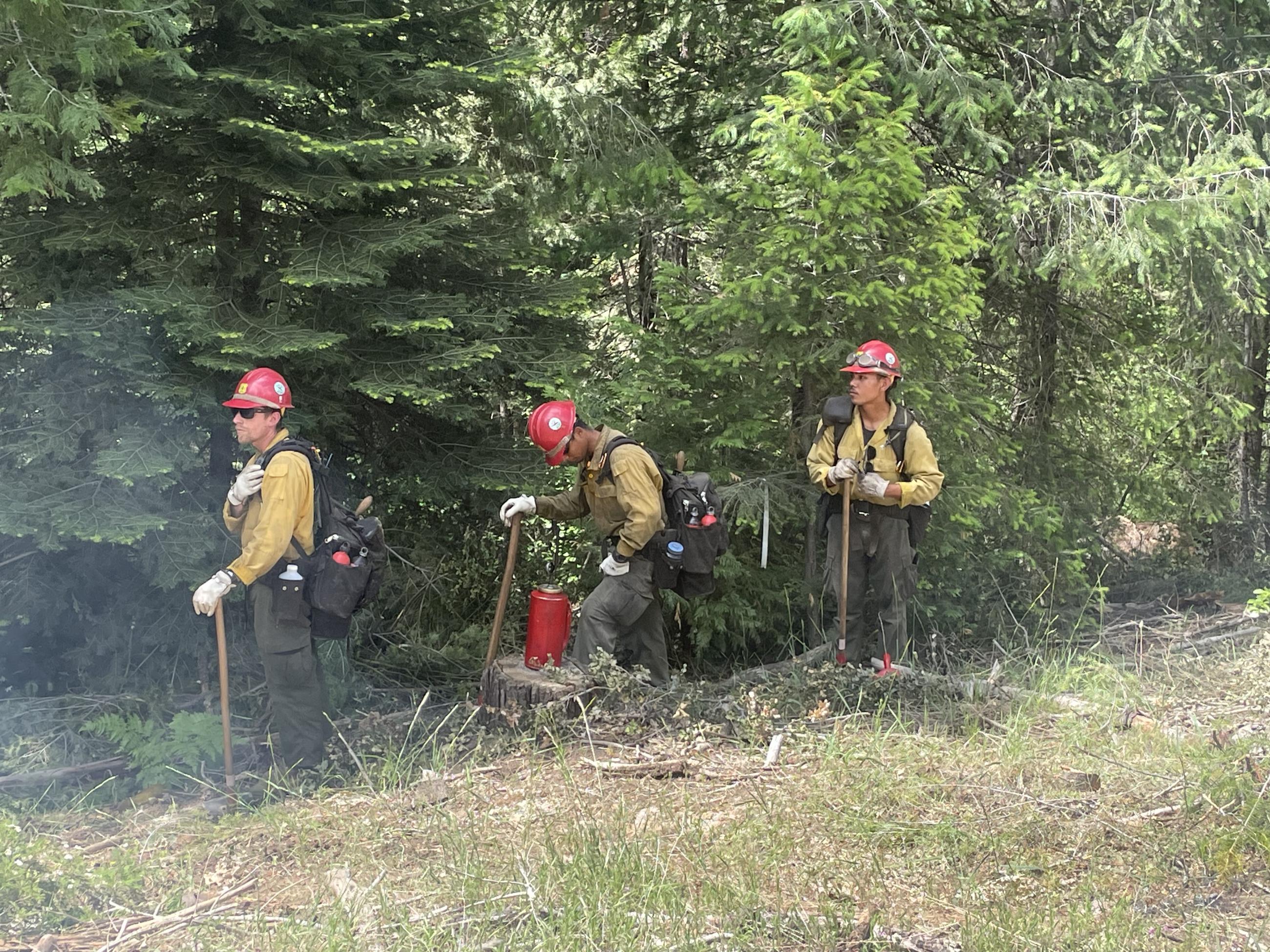 Three South Fork prescribed burn firefighters 