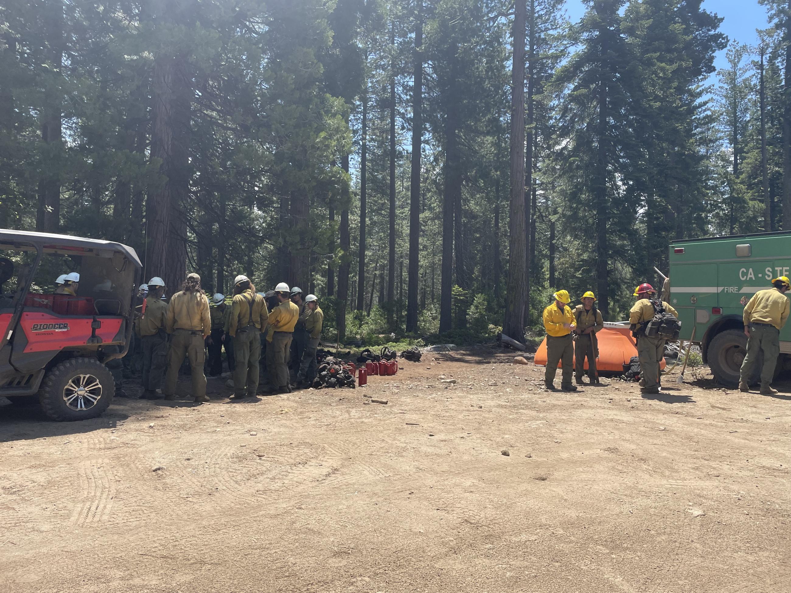 06/17/23 Dry Meadow Prescribed Burn firefighters briefing and preparing prior to burning. 