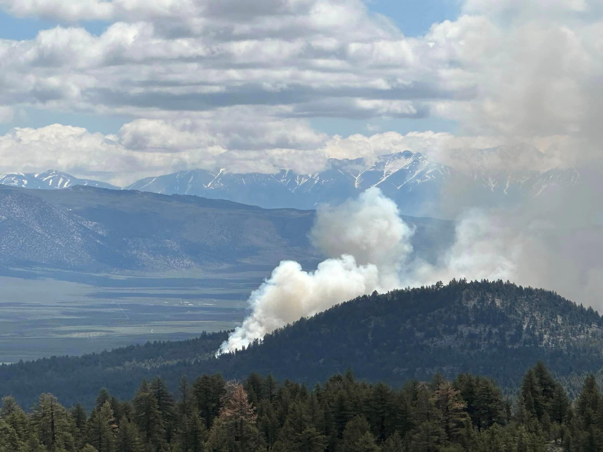 Image showing Smoke from the Antelope Prescribed Burn Project viewed from Bodie Hills