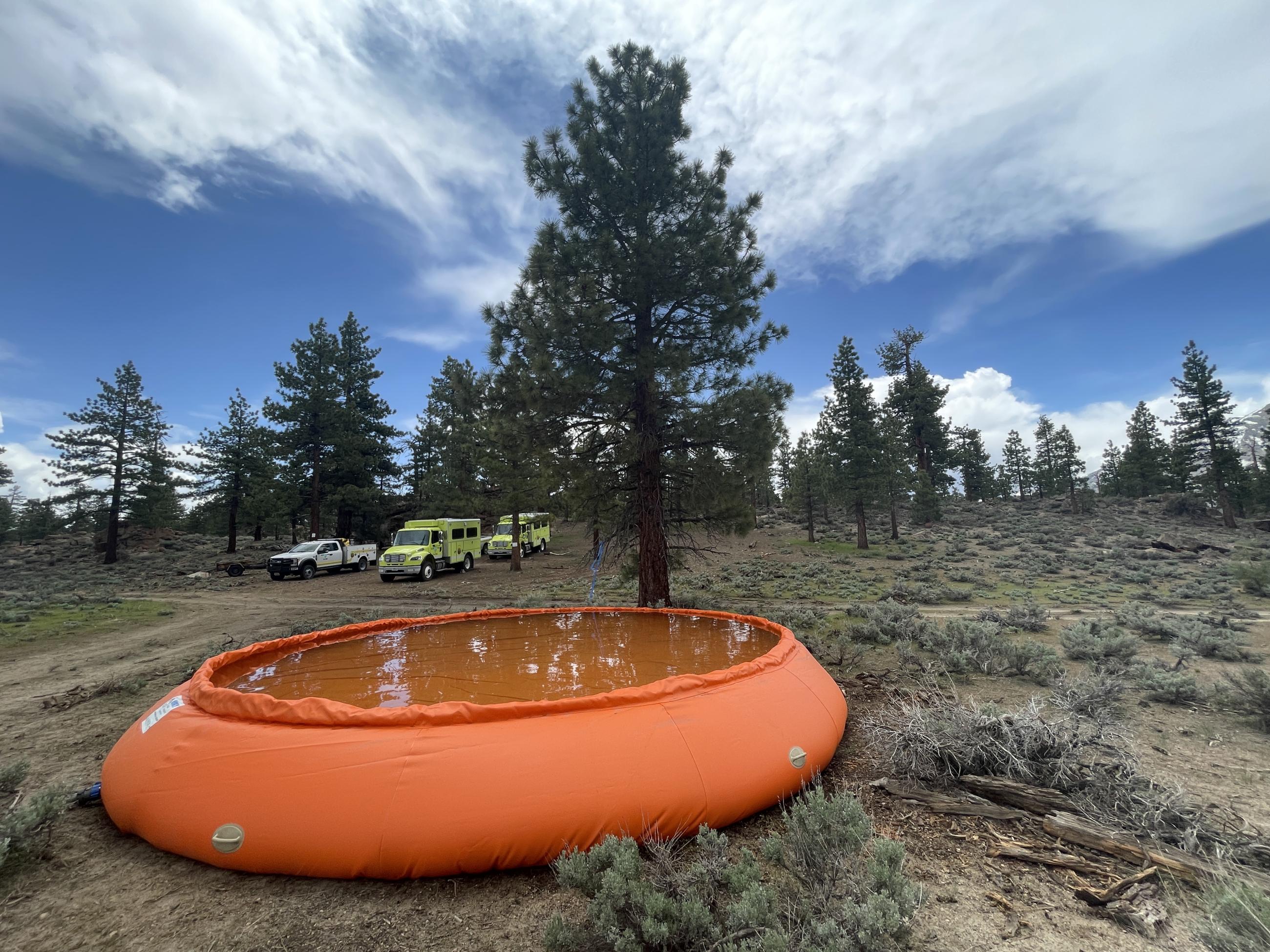 Image showing Portable water in a "pumpkin" located on-site of Casa Diablo burn unit and available for firefighters