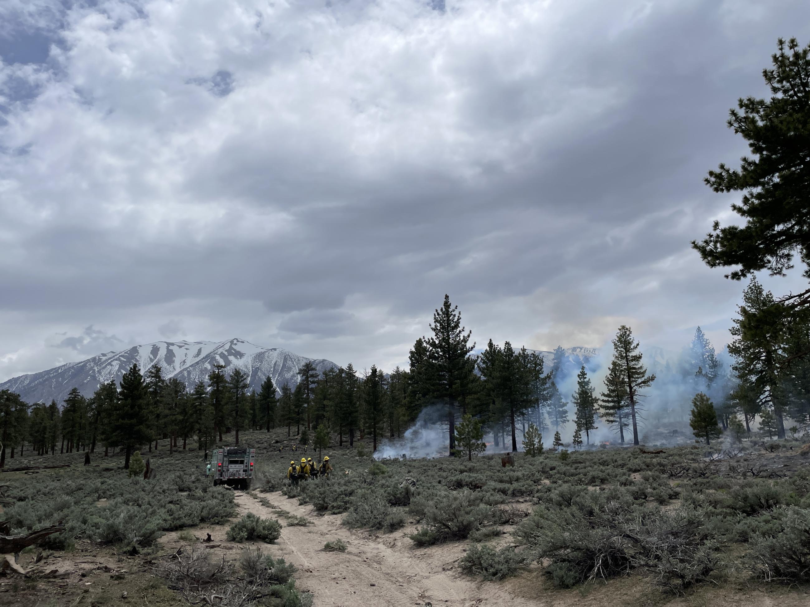 Image showing smoke from the Casa Diablo Prescription Burn Project