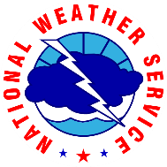 Image showing National Weather Service logo in red, white and blue colors