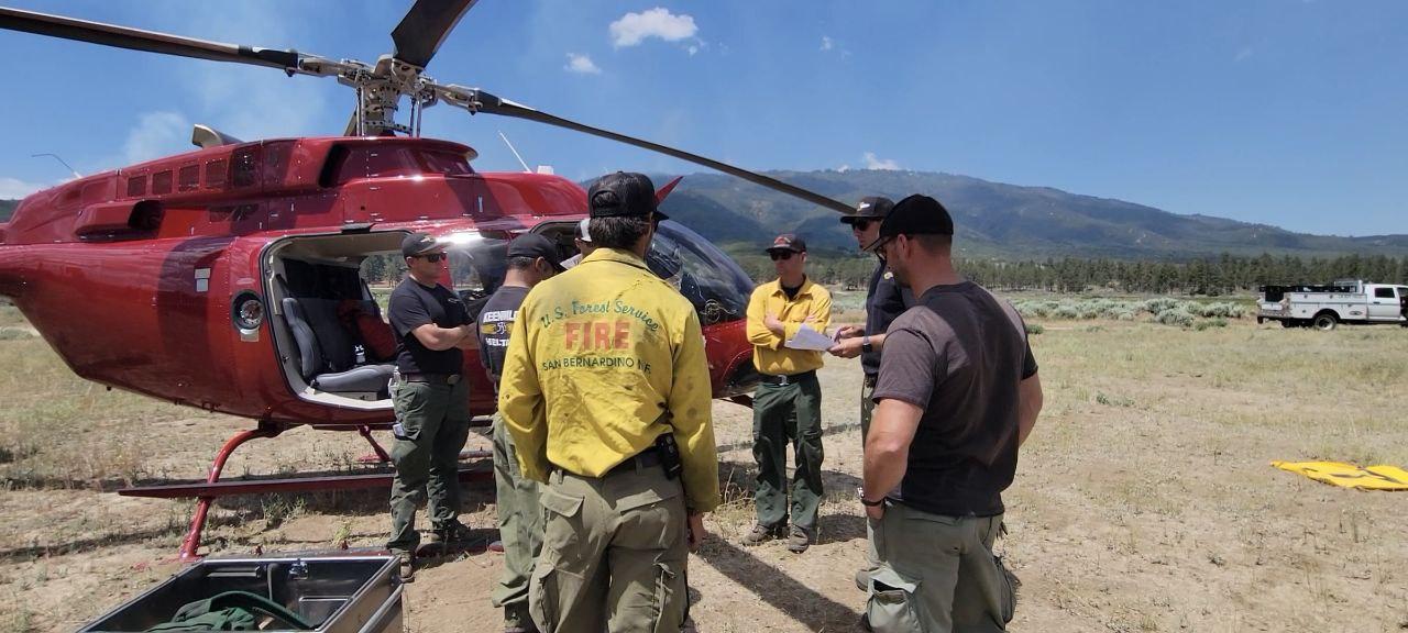 Safety briefing prior to operations on the Thomas Mountain Prescribed Burn.