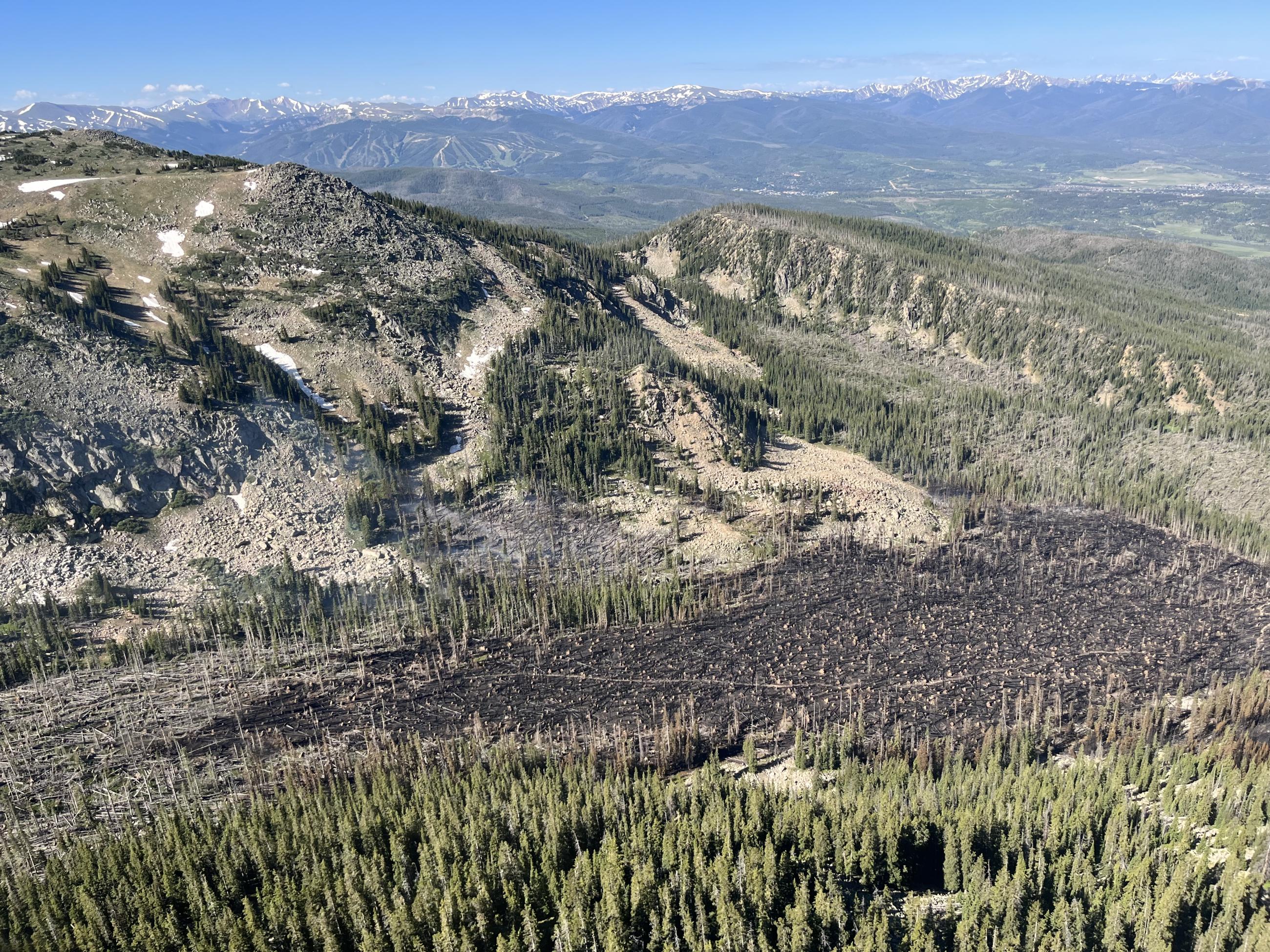 Devil's Thumb Fire burned area