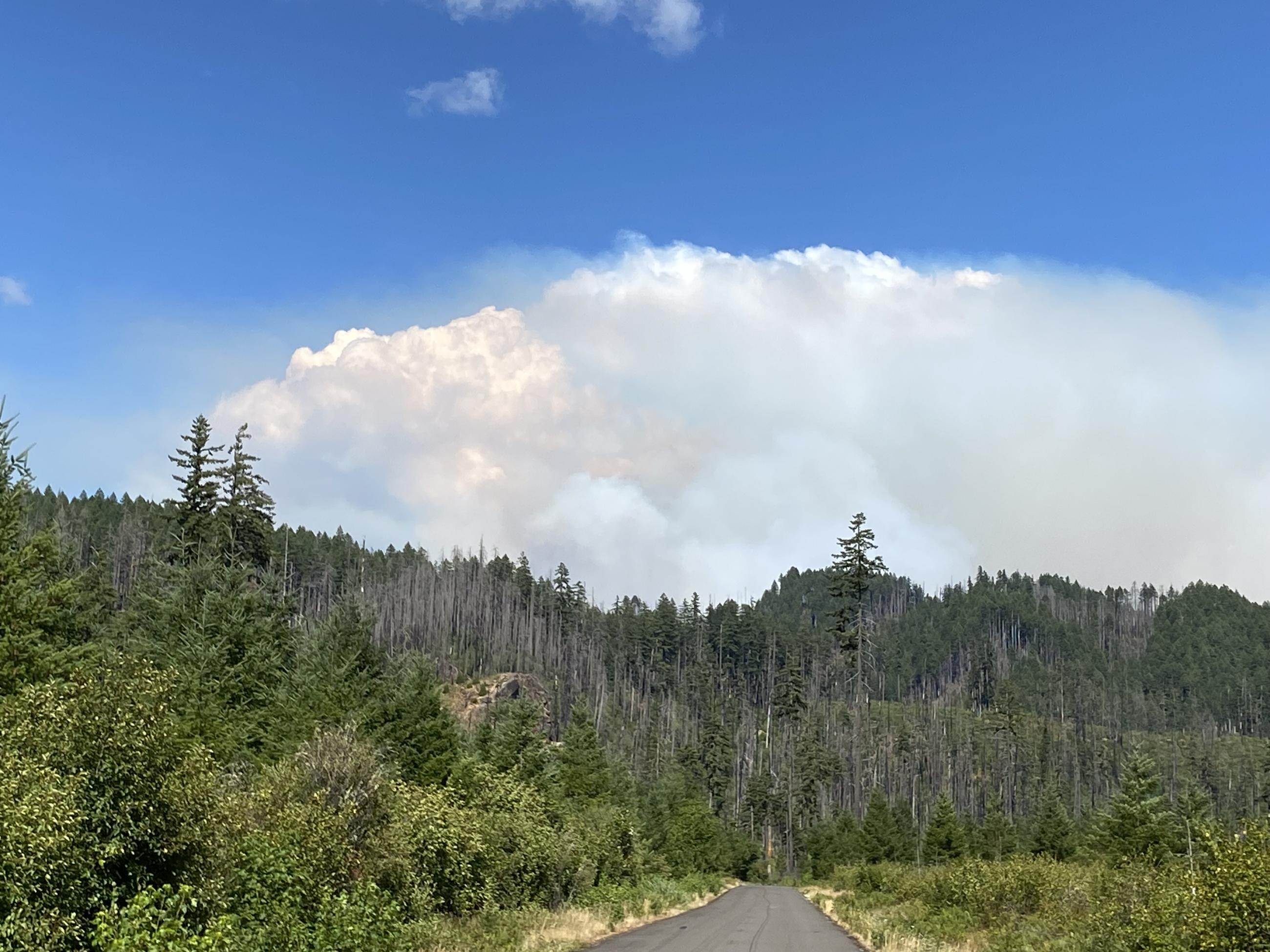 Smoke from the Bedrock Fire, July 25, 2023