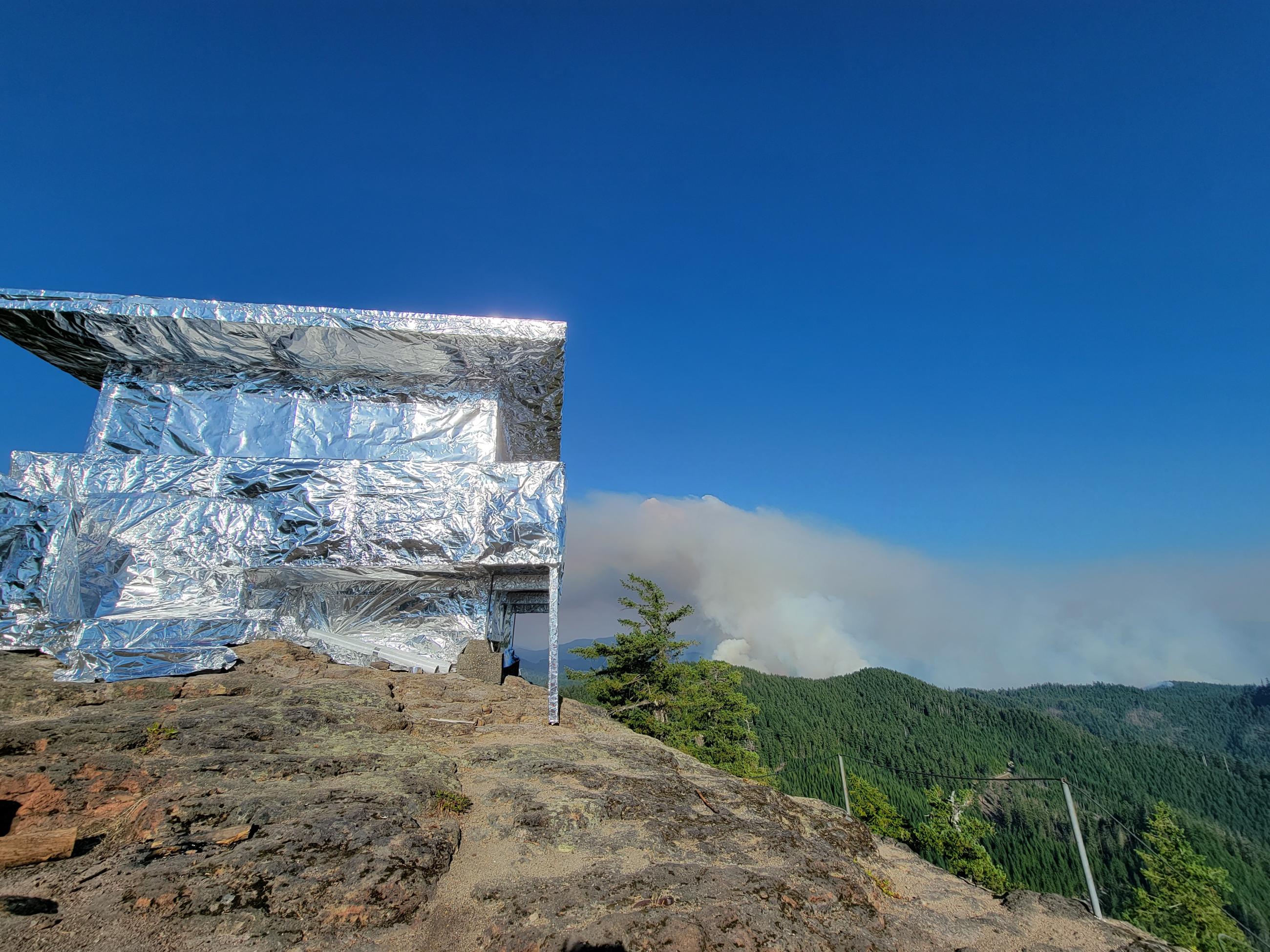 Bedrock Fire from Little Cowhorn Lookout, July 28, 2023