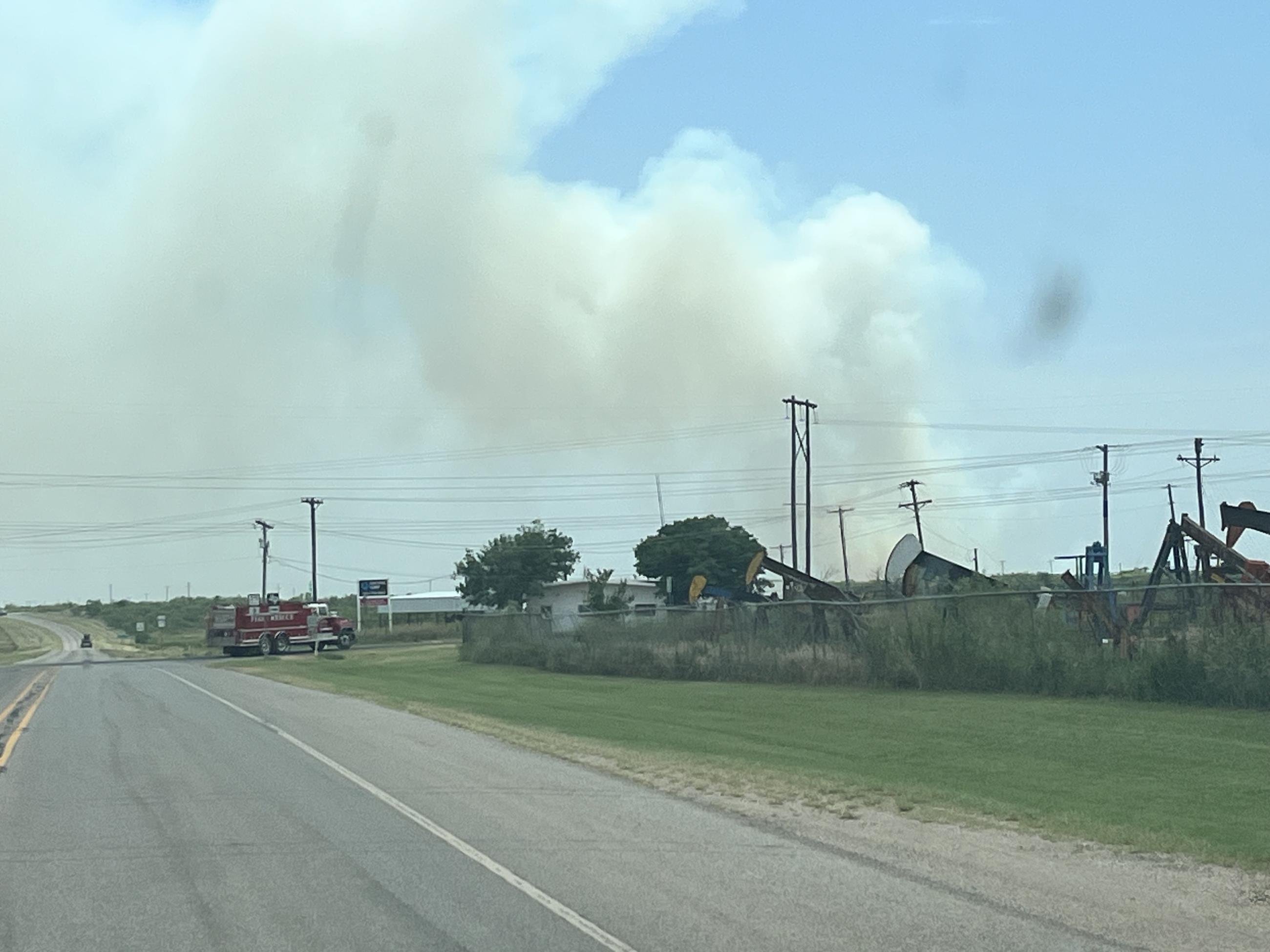 Beaver Creek Fire seen from HWY 25.