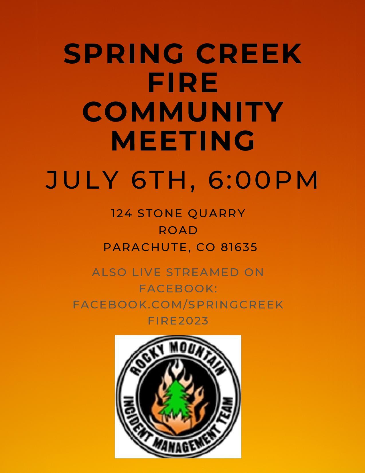 community meeting july 6, 6 pm 124 stone quarry road, parachute
