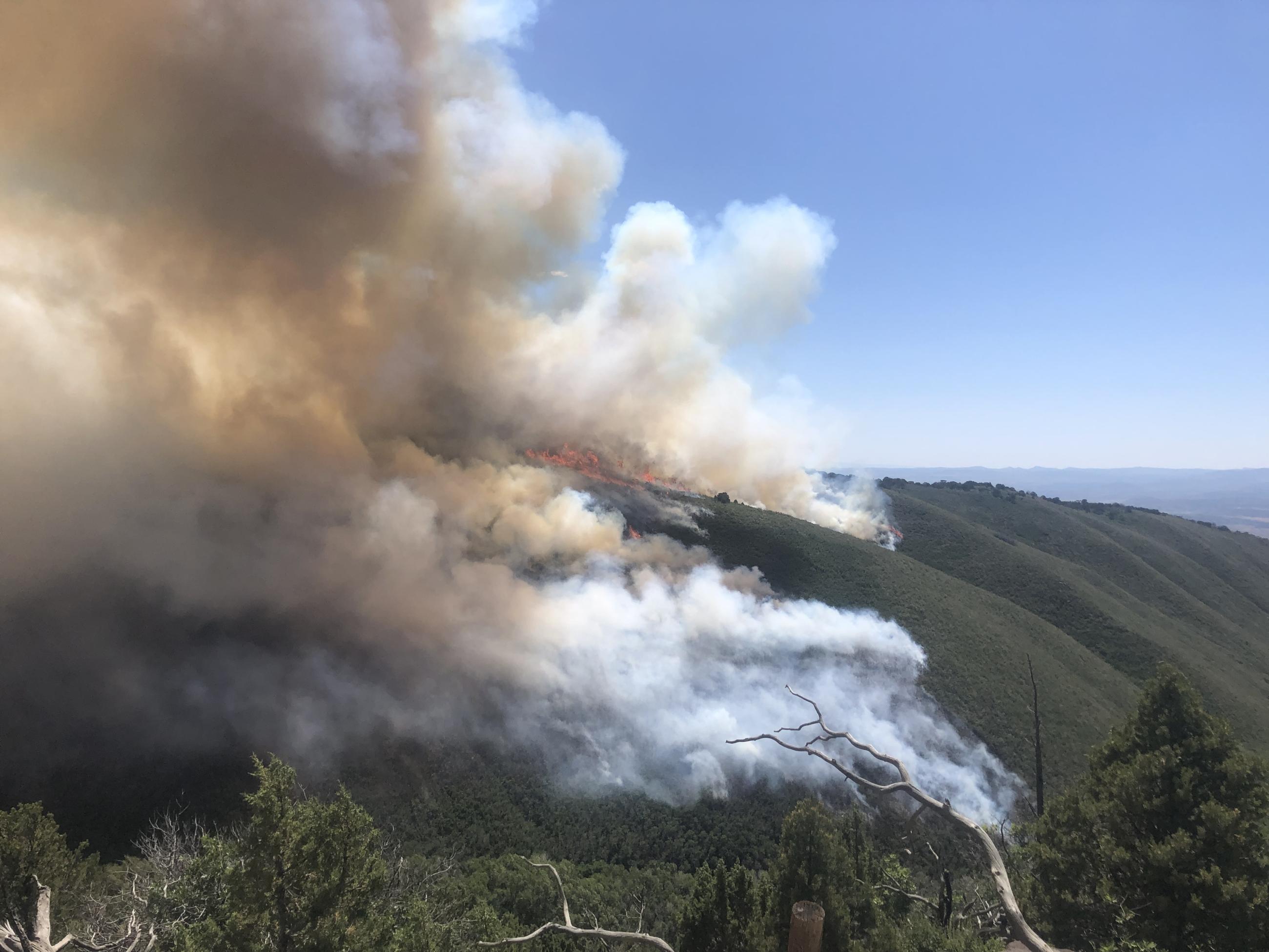 fire and smoke at ridge July 6